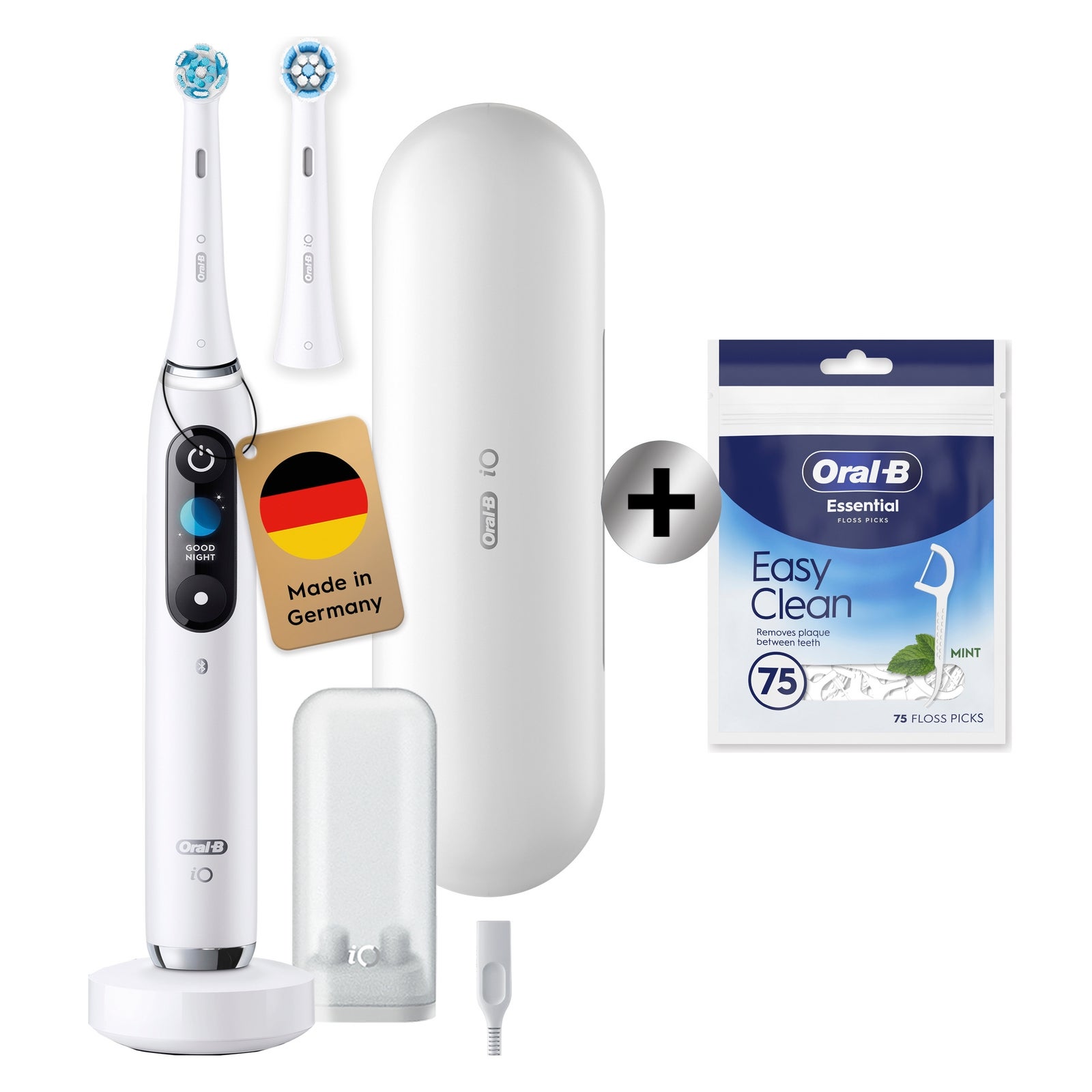 Oral-B Weiß Alabaster Elektrische Zahnbürste "Oral-B Io Series 9" 2 Stk. Aufsteckbürsten 7 Putzmodi Für Zahnpflege 3D-Analyse Farbdisplay & Lade-Reiseetui von Baur - Bild 14