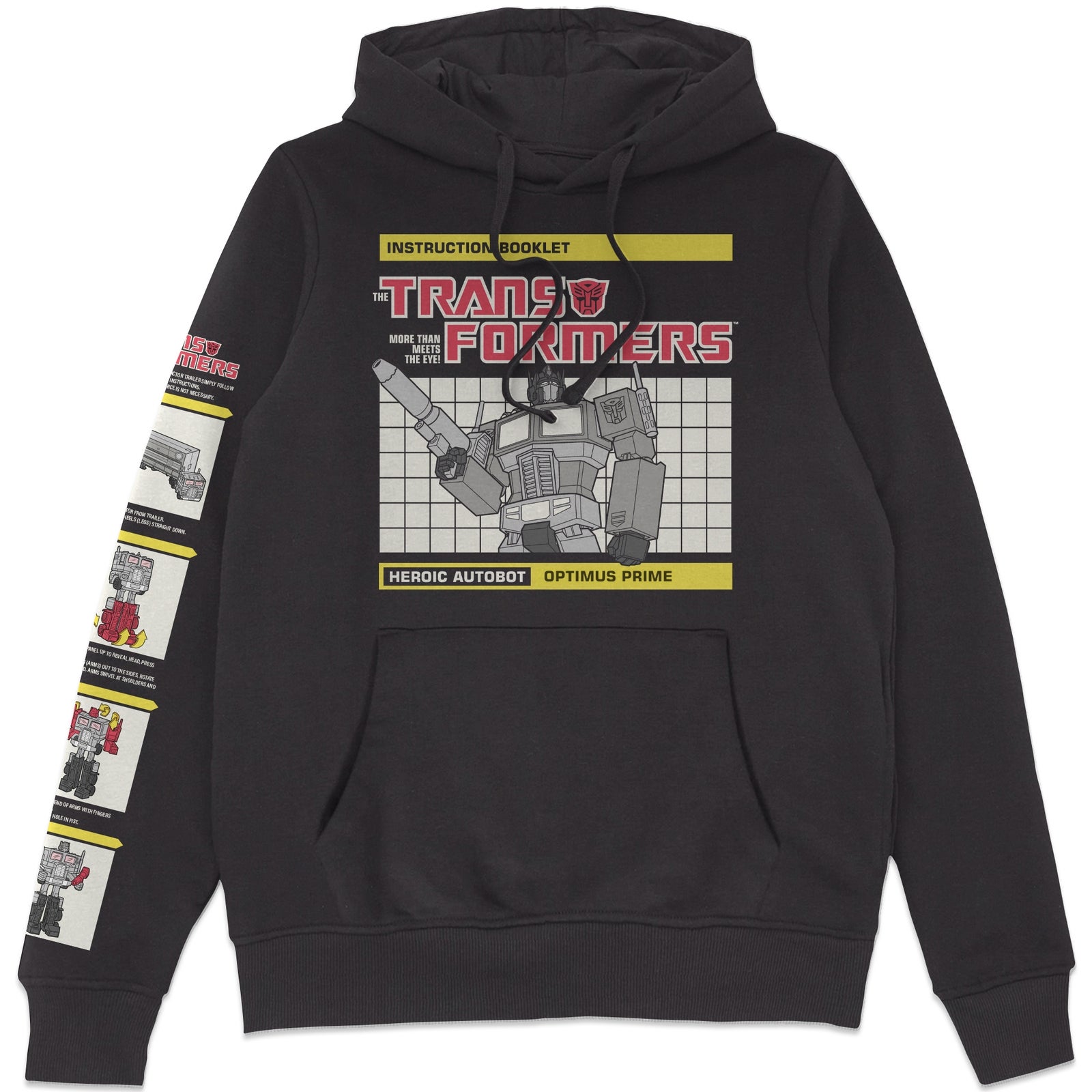 Transformers Optimus Prime Instructional Hoodie - Black - XXL