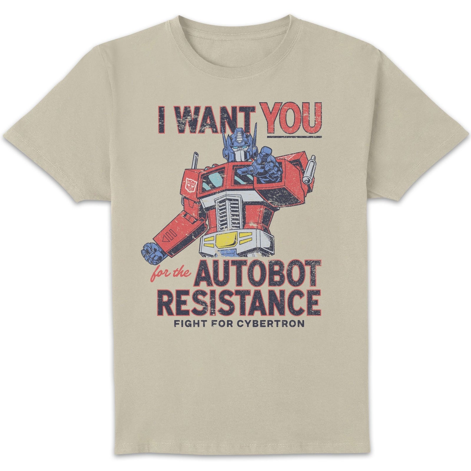 Transformers Autobot Resistance  Men's T-Shirt - Cream - XXL