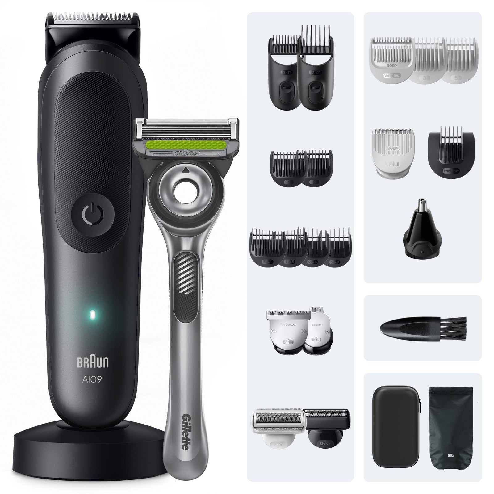 Series 9 23-In-1 Cordless Mens Grooming Kit With Li-Ion Battery Grey Braun - Image 5