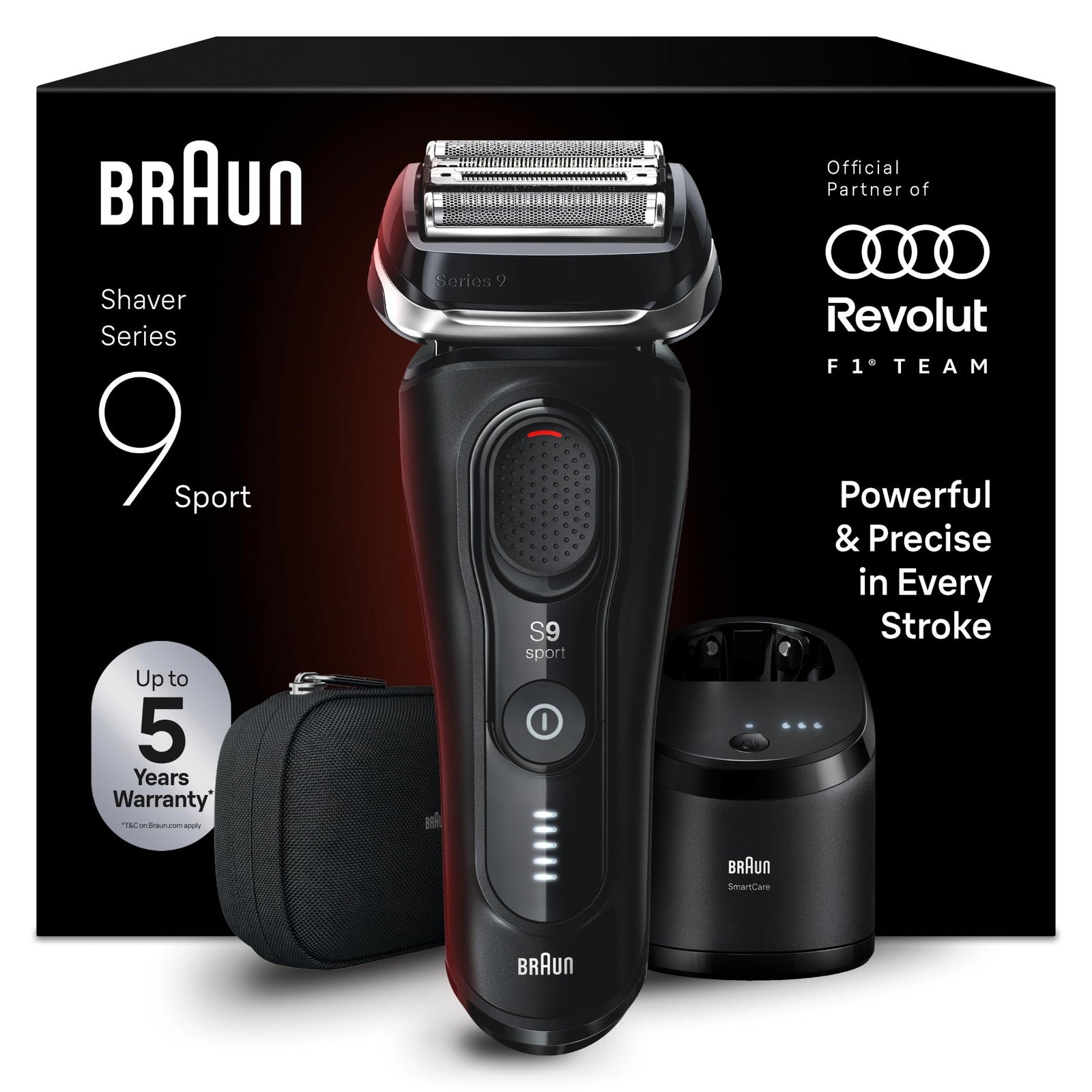 Men's Black Braun Series 9 Sport S9150cce Electric Shaver For