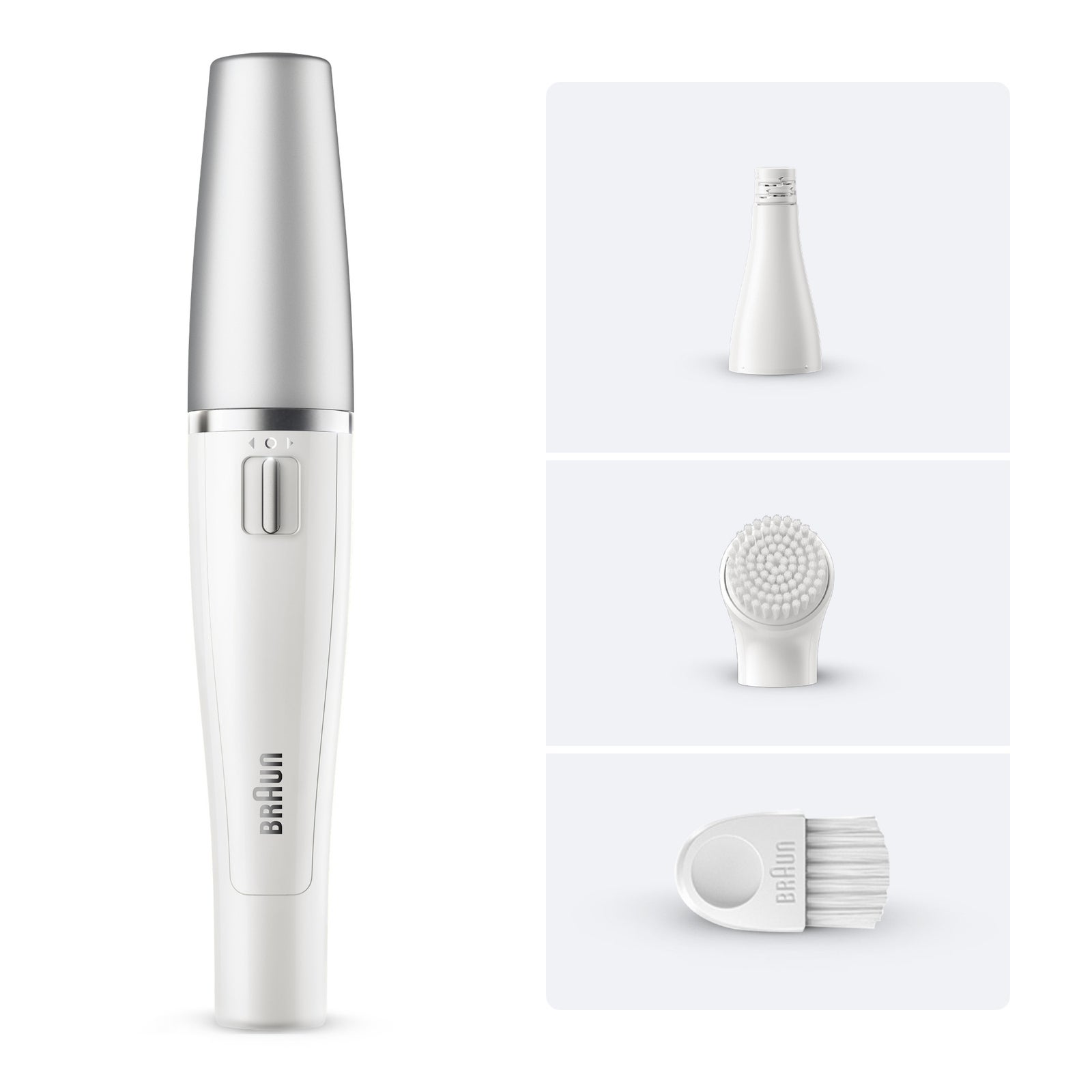 Braun FaceSpa SE810 Gesichtsepilierer All-in-One Beauty-Gerät Weiß/Silber: retailer-supplied image