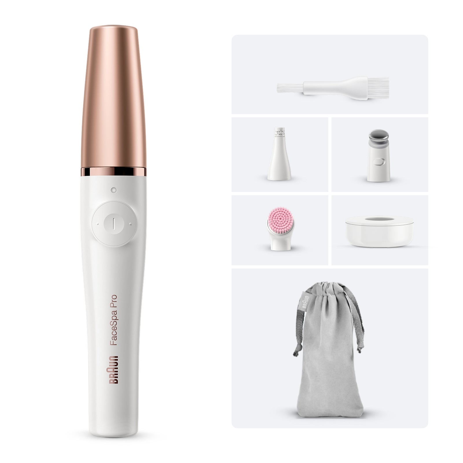 Braun FaceSpa Pro SE912 Gesichtsepilierer All-in-One Beauty-Gerät Weiß/Bronze: retailer-supplied image