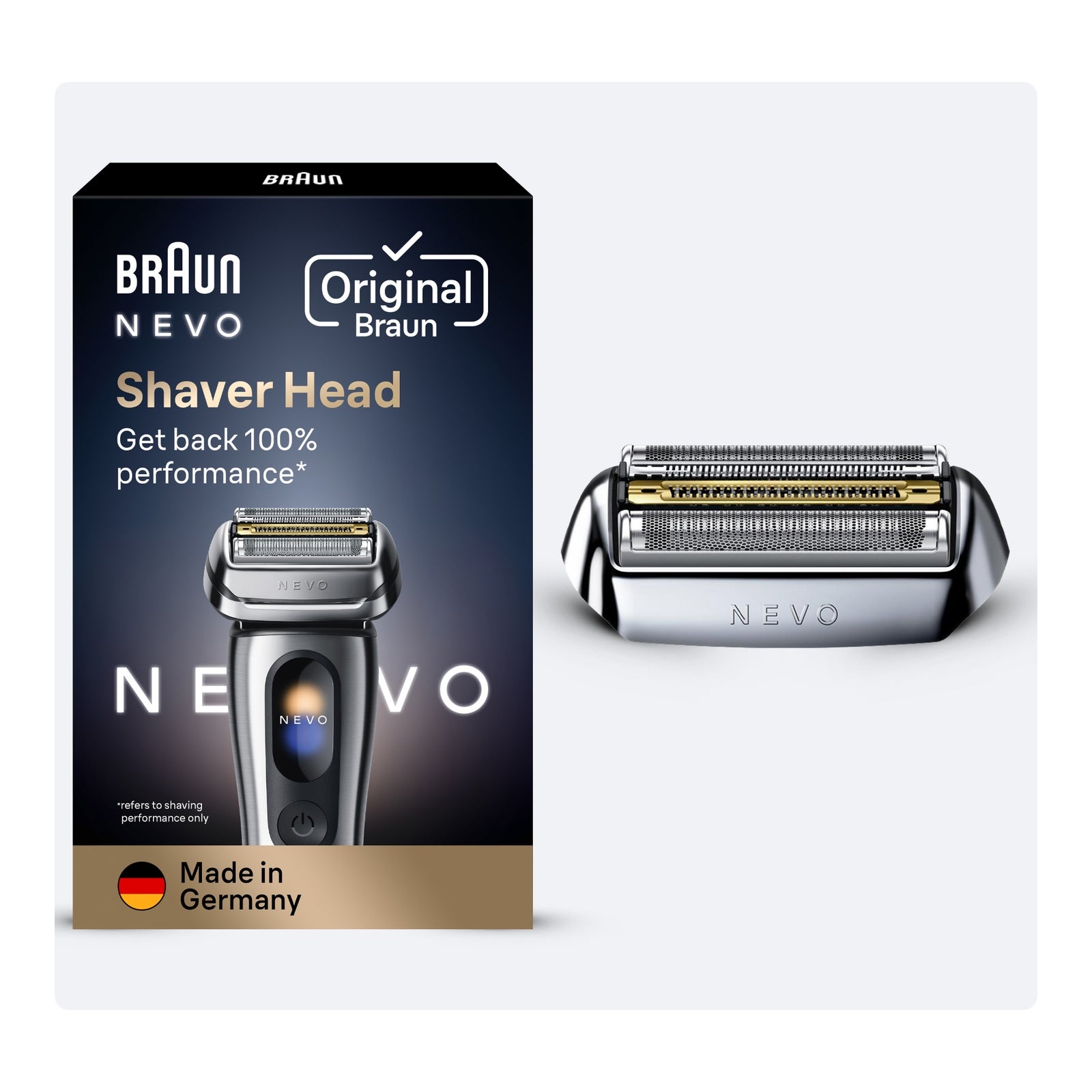 Braun NEVO Scherkopf Ersatzteil Silber: retailer-supplied image