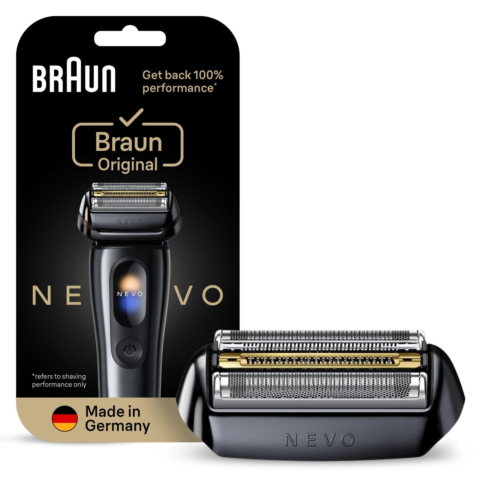 Men's Silver Braun Nevo‑B Electric Shaver Head Replacet