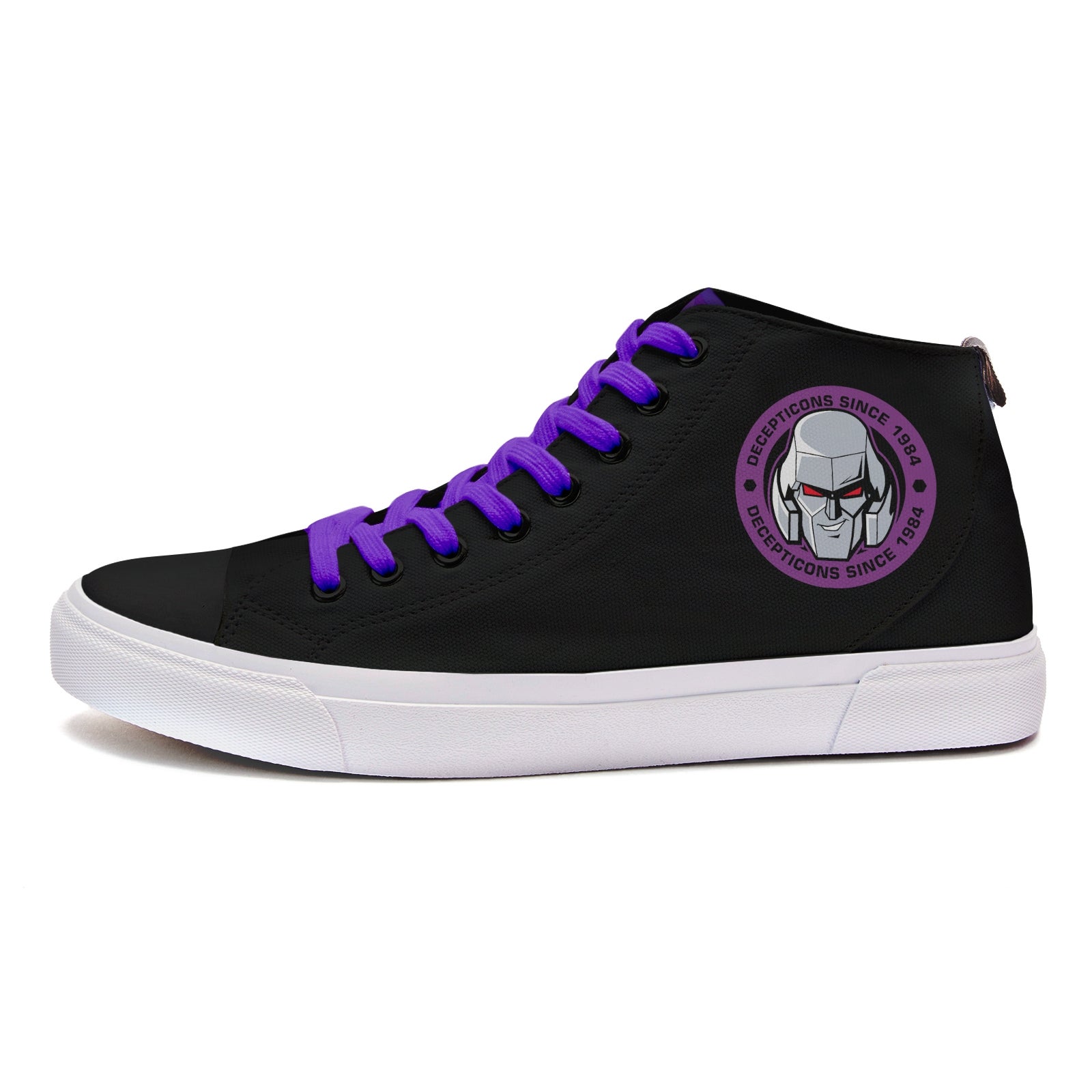 Akedo x Transformers Decepticon High Top - Black / White - UK 3 / EU 35.5 / US Men's 3.5 / Women's 5