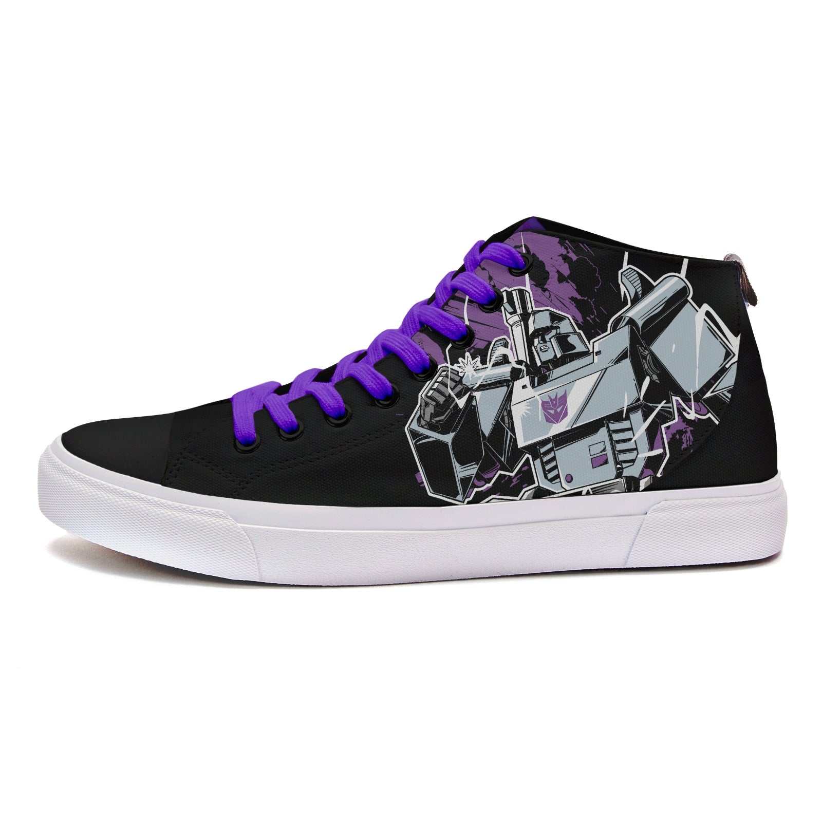Akedo x Transformers Megatron High Top - Black / White - UK 3 / EU 35.5 / US Men's 3.5 / Women's 5