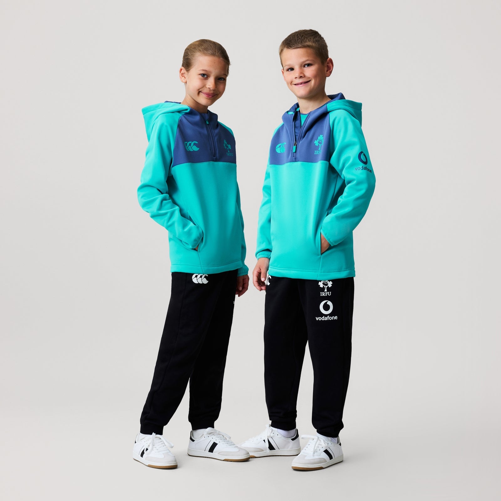 Canterbury Junior Unisex Ireland Training Hoody Blue - 14