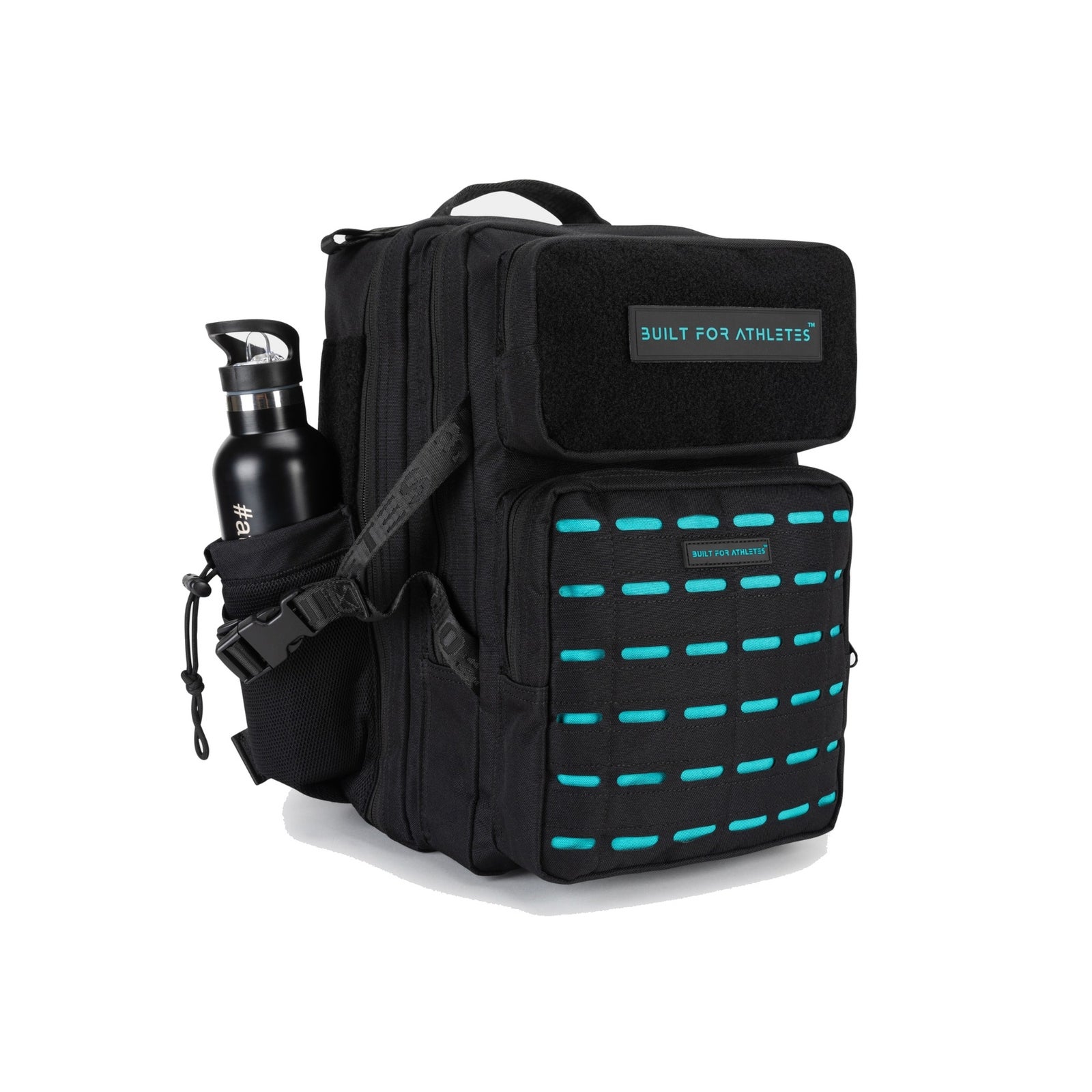 Built For Athletes Medium 25L Gym Backpack - Black & Aqua