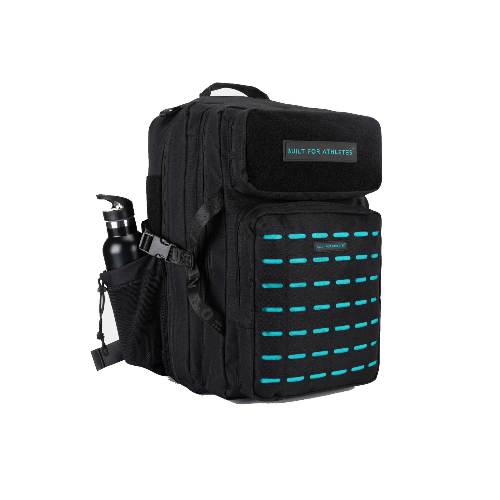 Built For Athletes Large 45L Gym Backpack - Black & Aqua