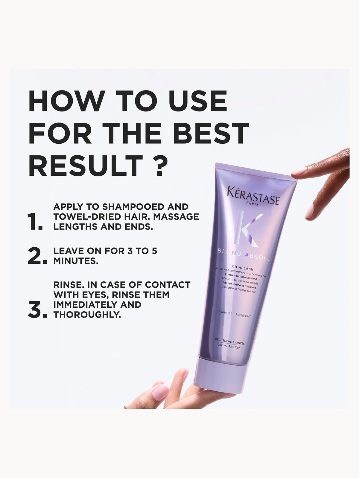 Kerastase Blond Absolu Shampoo & Conditioner with Travel Size Cicaflash & Kerastase Detangler Comb 4