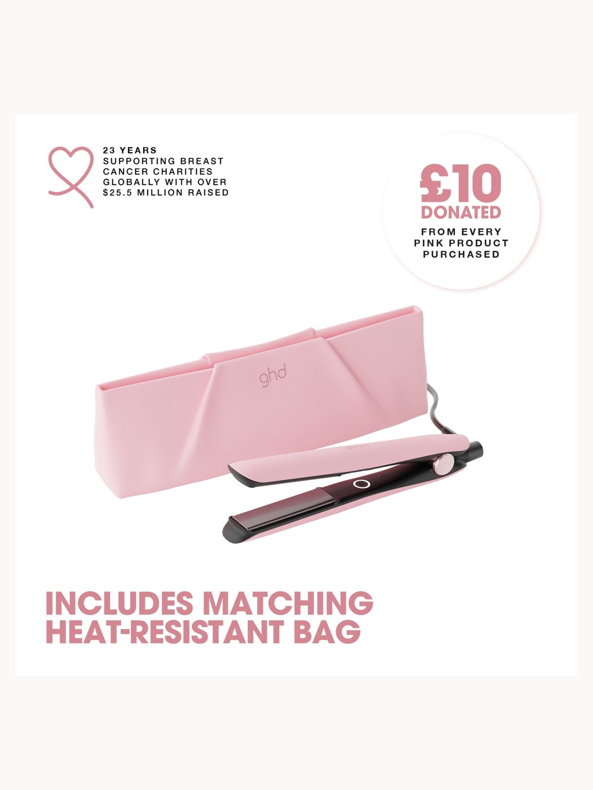 ghd Gold Hair Straightener in Dusted Pink - Limited Edition 2