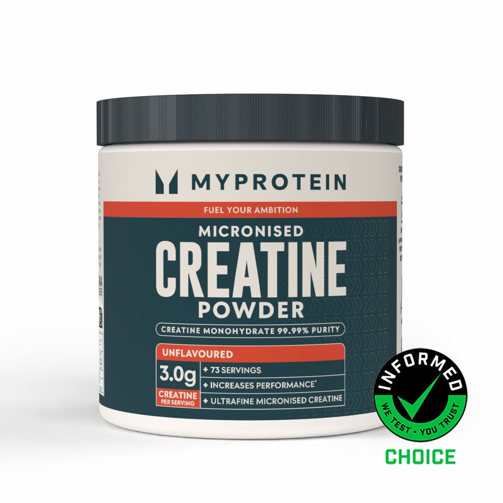 Creatina en polvo micronizada - 250g - 73raciones - Sin Sabor de MyProtein | Natural Doctor