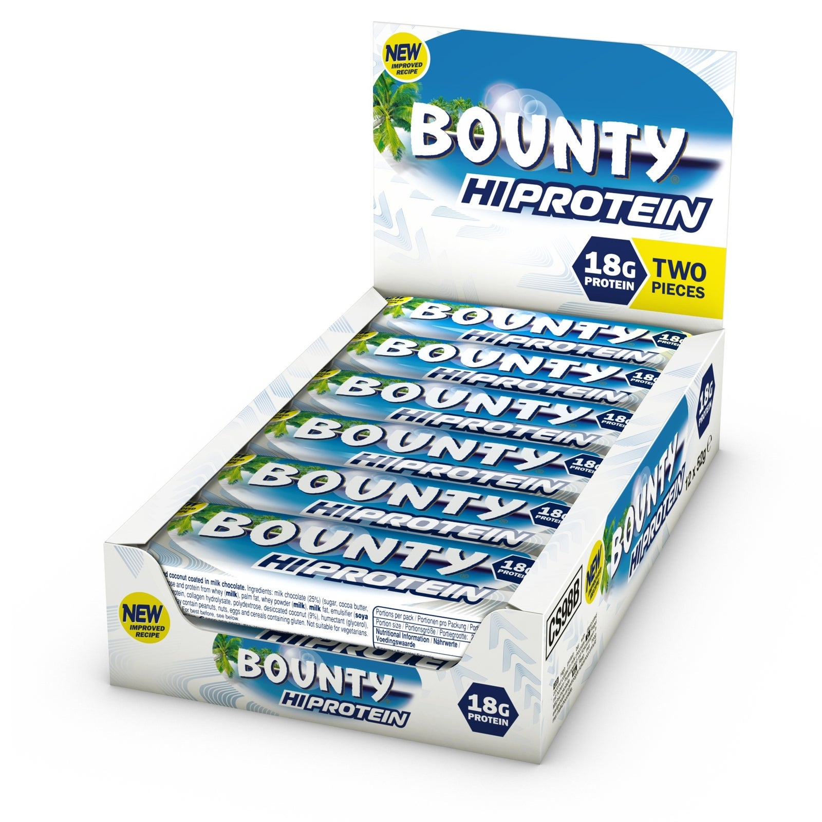 Myprotein UK Bounty BOUNTY® HiProtein Bar - 12 x 52g