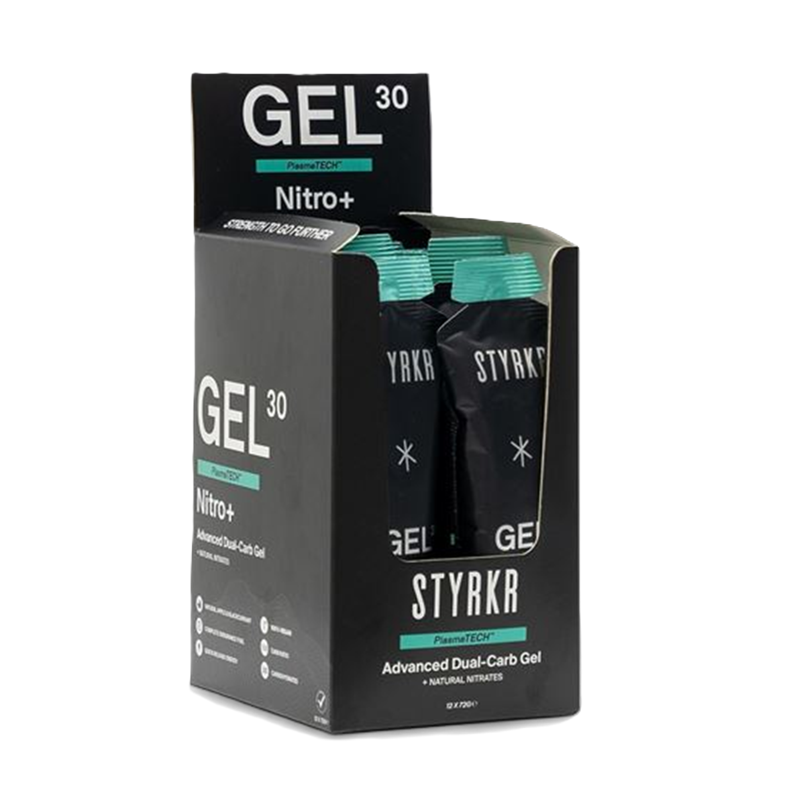 Myprotein UK STYRKR GEL30 Nitro Dual-Carb Energy Gel - 12 x 60ml