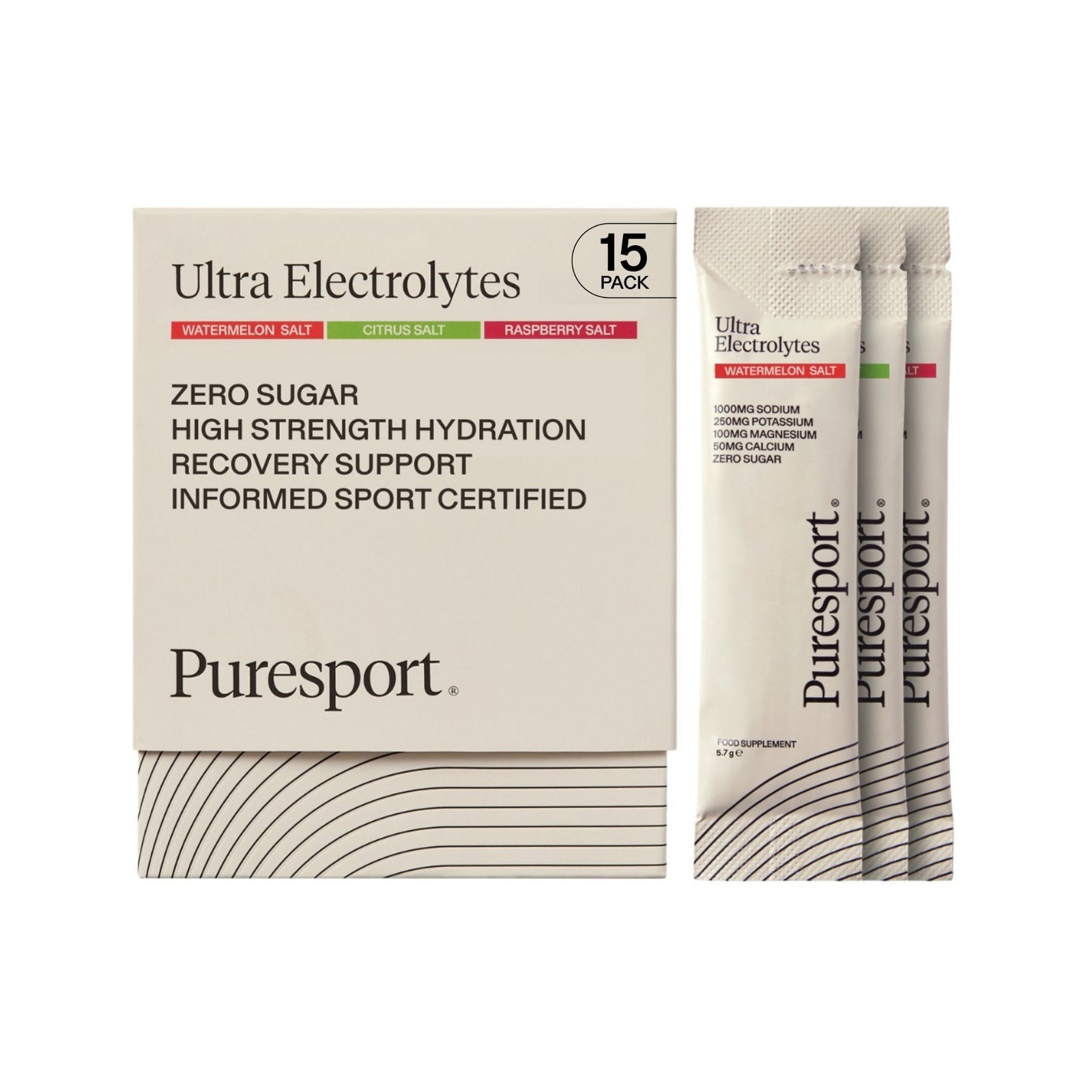 Puresport Ultra Electrolytes - 15 Pack - 15Sachets - Variety