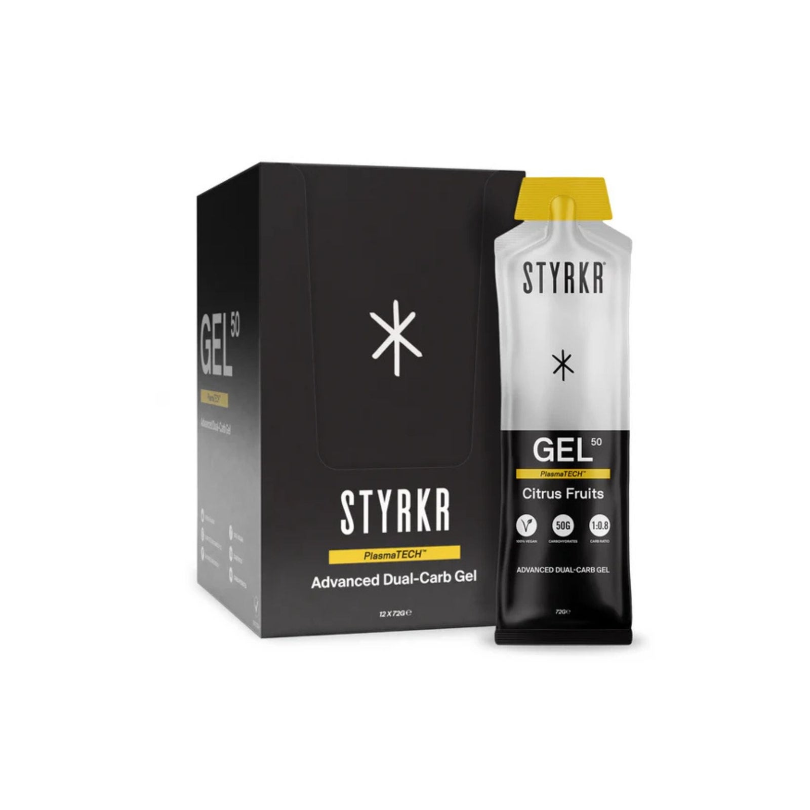 Myprotein UK STYRKR Gel50 Dual-Carb Energy Gel - 12servings - Citrus Fruit