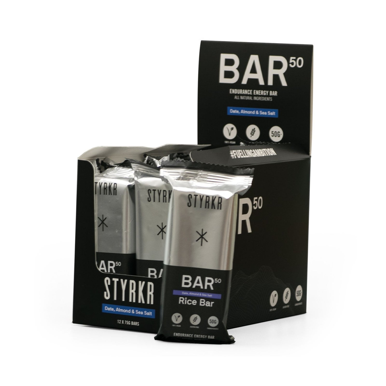 Myprotein UK STYRKR - Bar50 Vegan Energy Bar - 12Bars - Apple, Cinnamon & Caramel