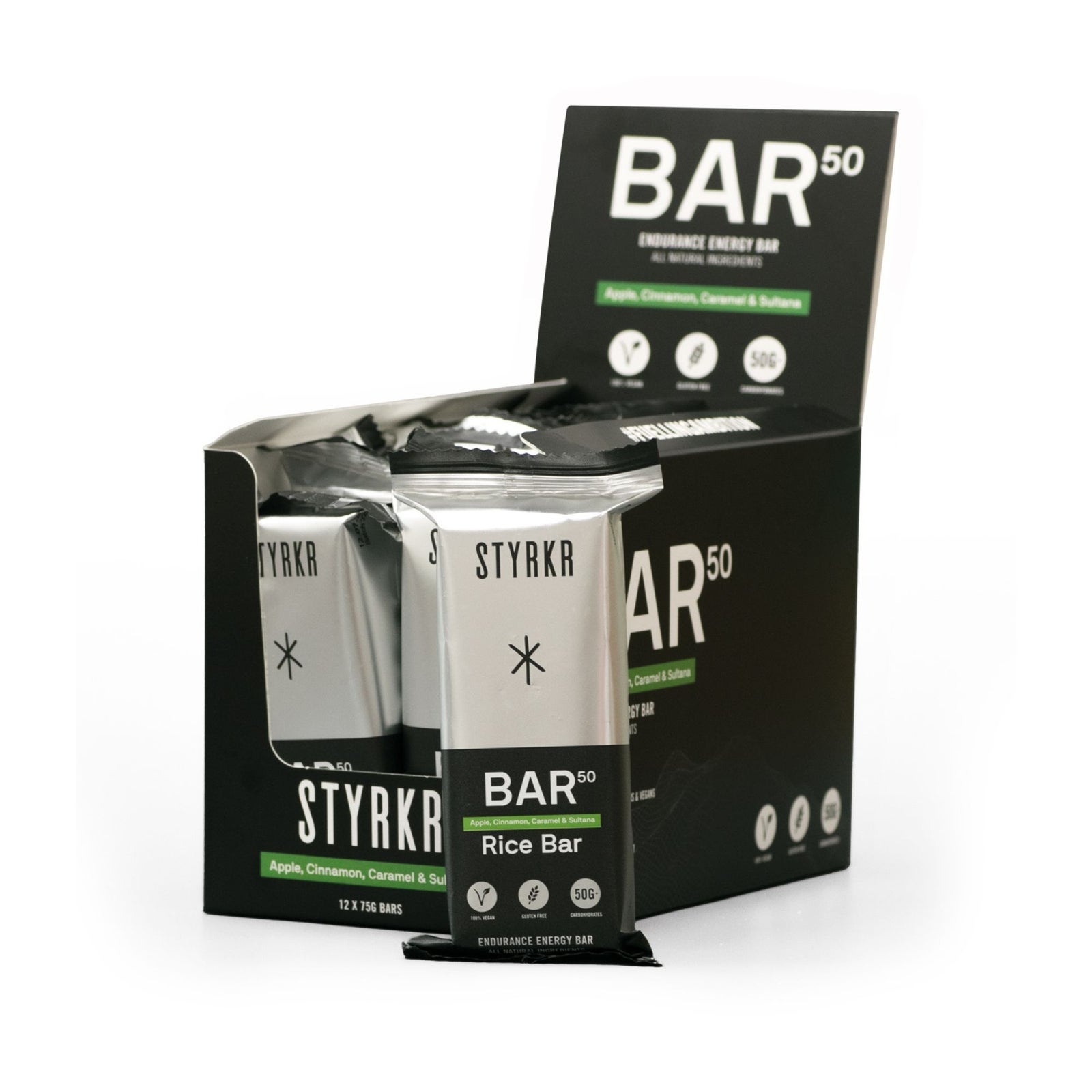 Myprotein UK STYRKR - Bar50 Vegan Energy Bar - 12Bars - Date, Almond & Sea Salt