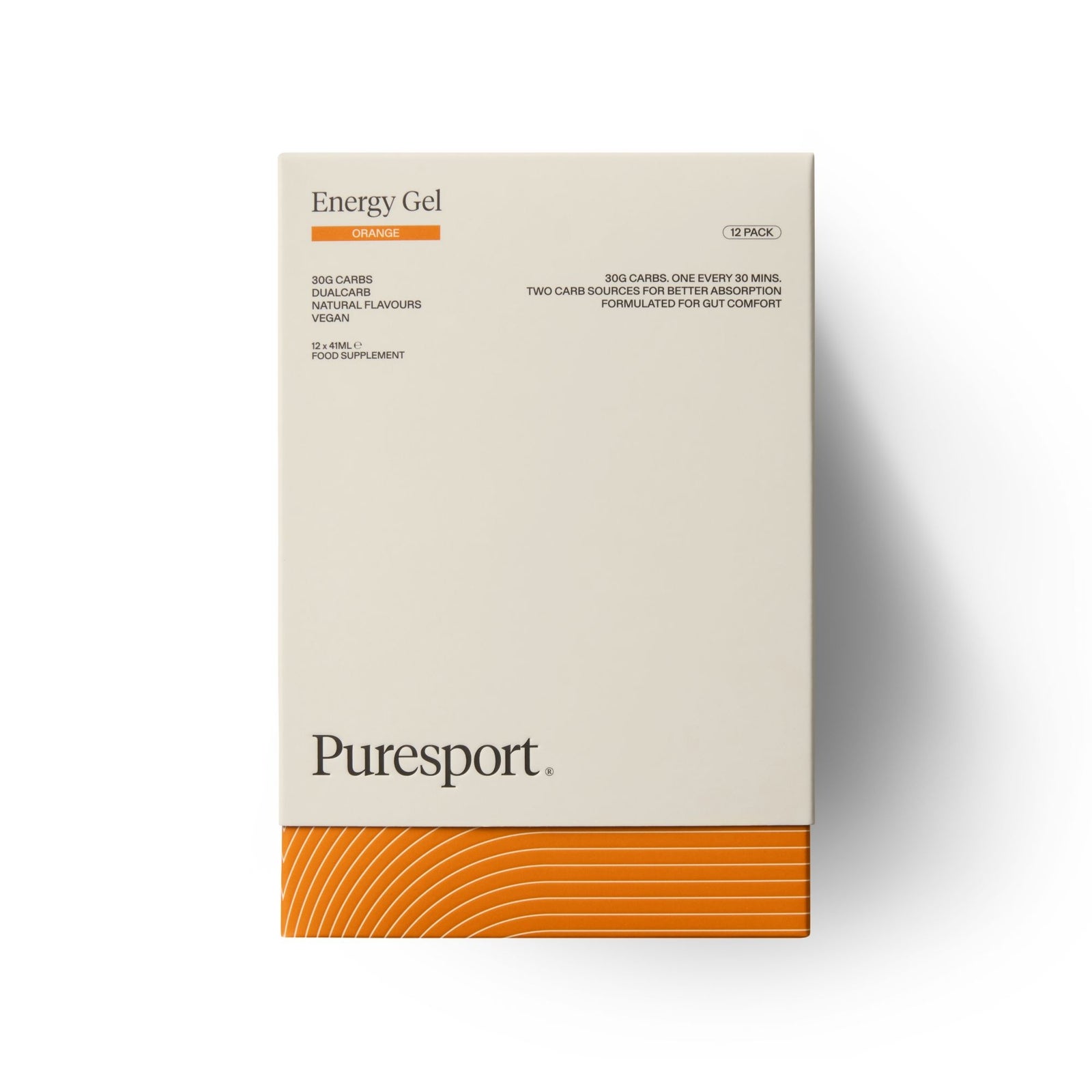 Puresport Energy Gel Orange | Endurance Energy Gel for Running & Cycling Fuel – 12 Sachets