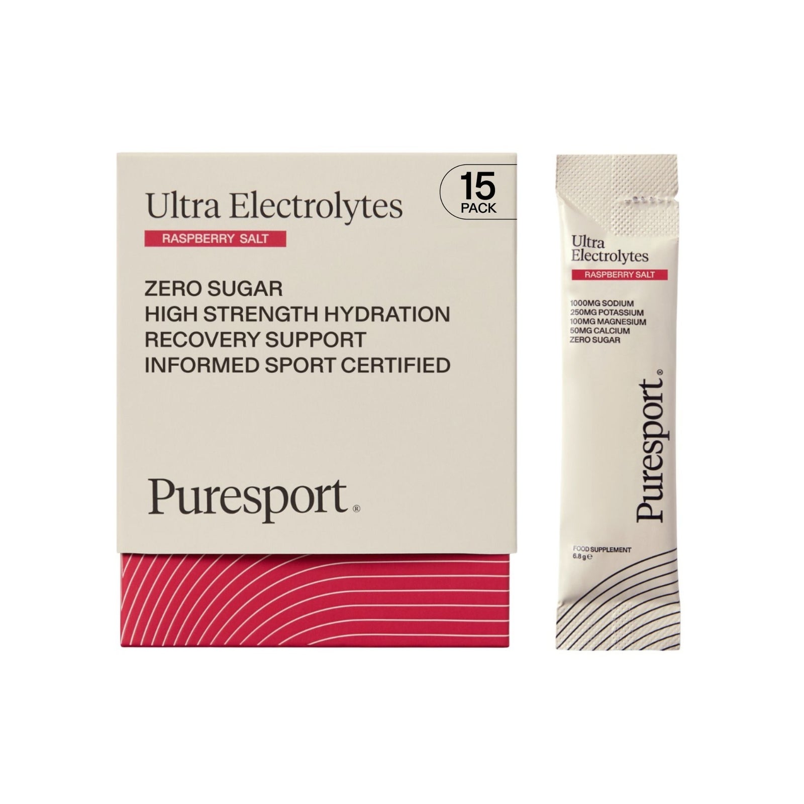 Puresport Ultra Electrolytes - 15 Pack - 15Sachets - Raspberry