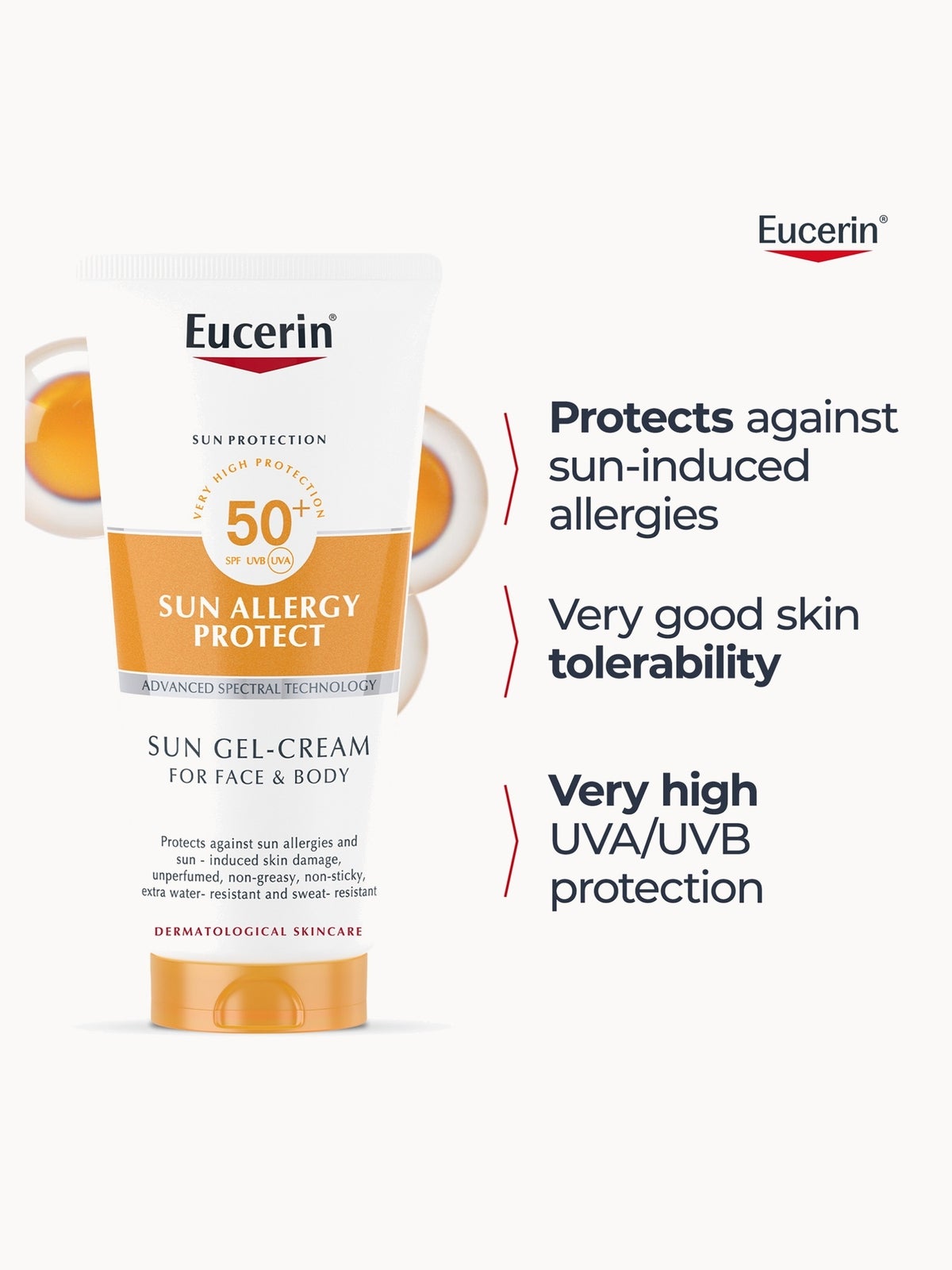 Eucerin Sun Allergy Protect Sun Gel Cream SPF50 200ml 2