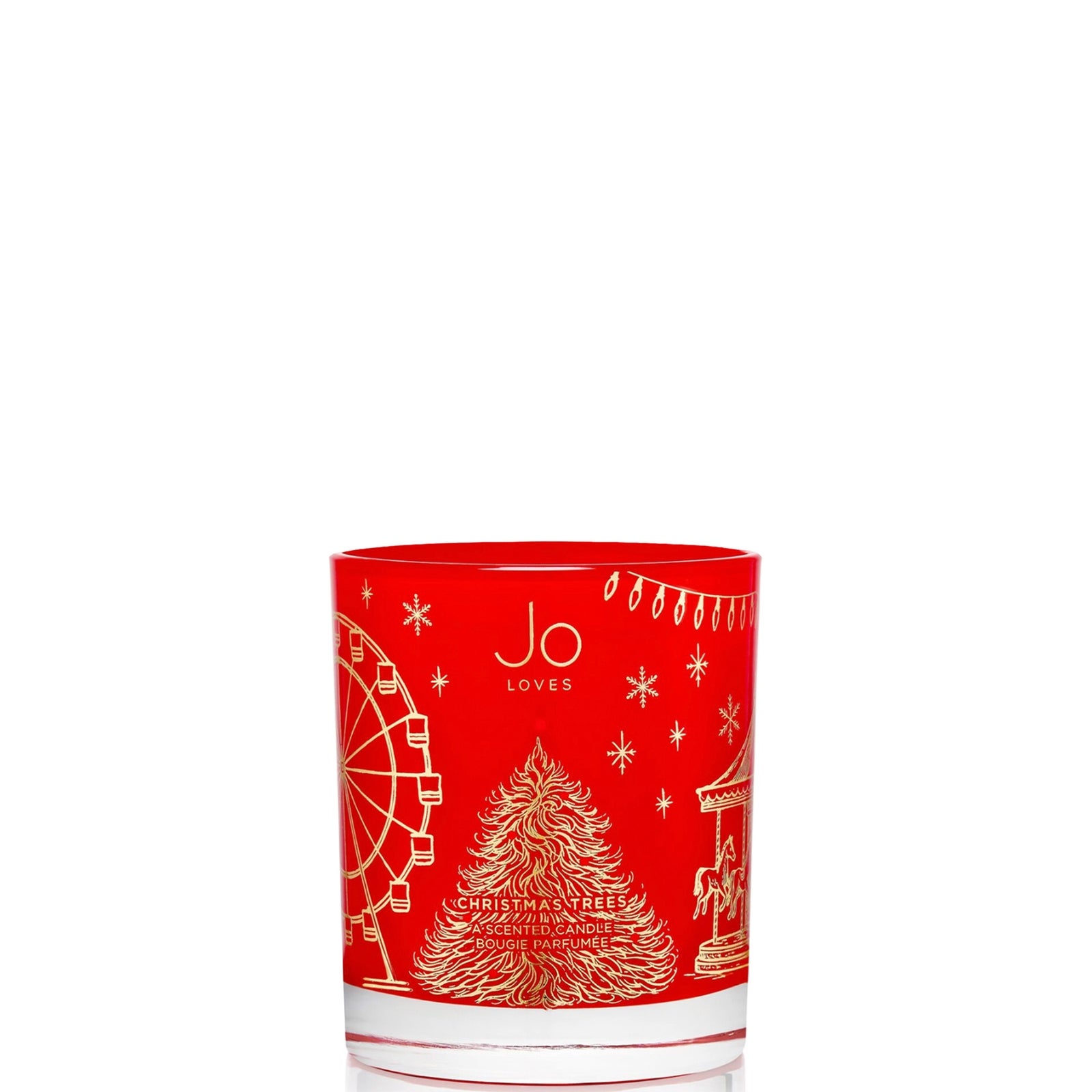 Jo Loves Christmas Trees A Home Candle Red 185g