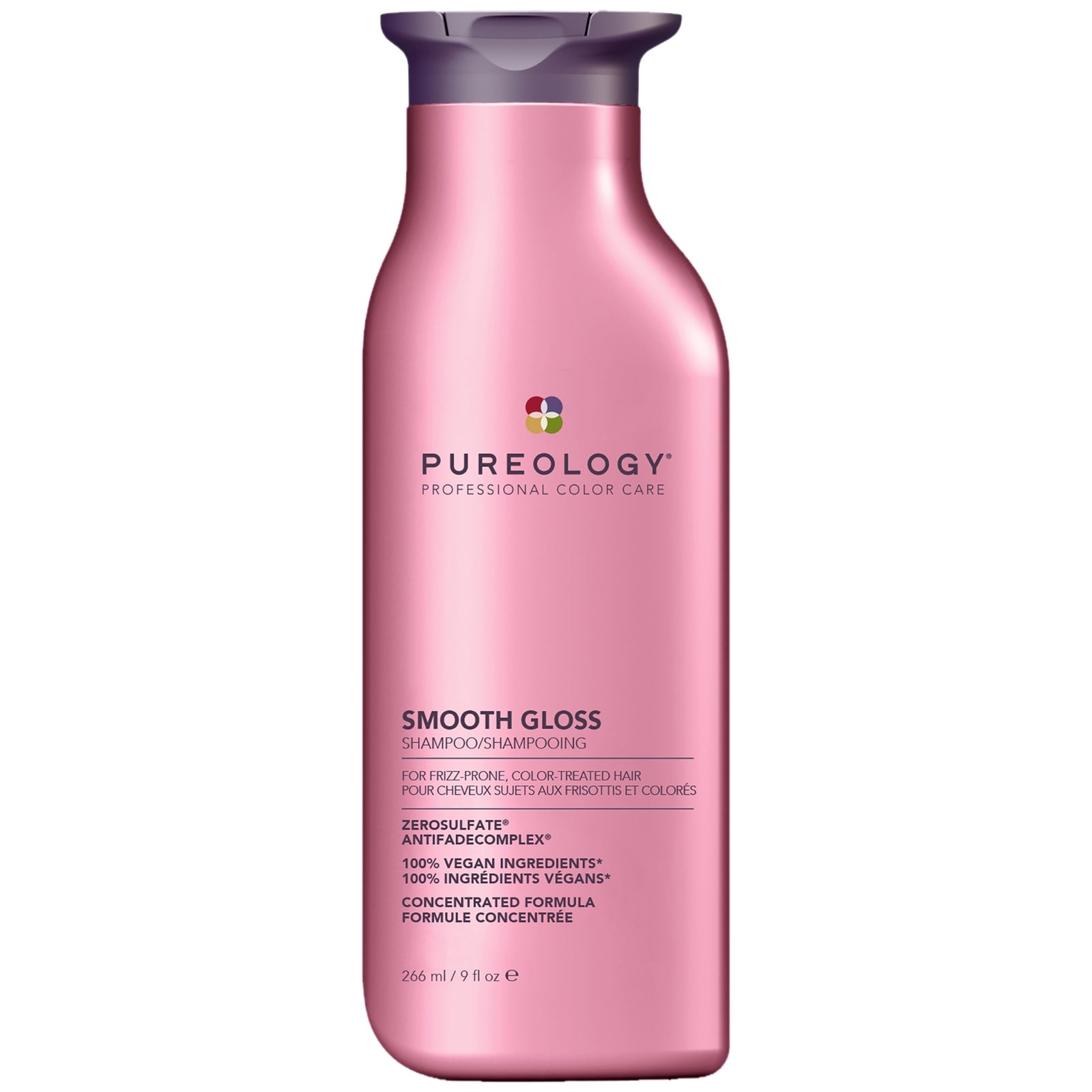 Pureology Smooth Gloss Shampoo, Sulphate-Free Frizz Control & Shine Shampoo 266ml