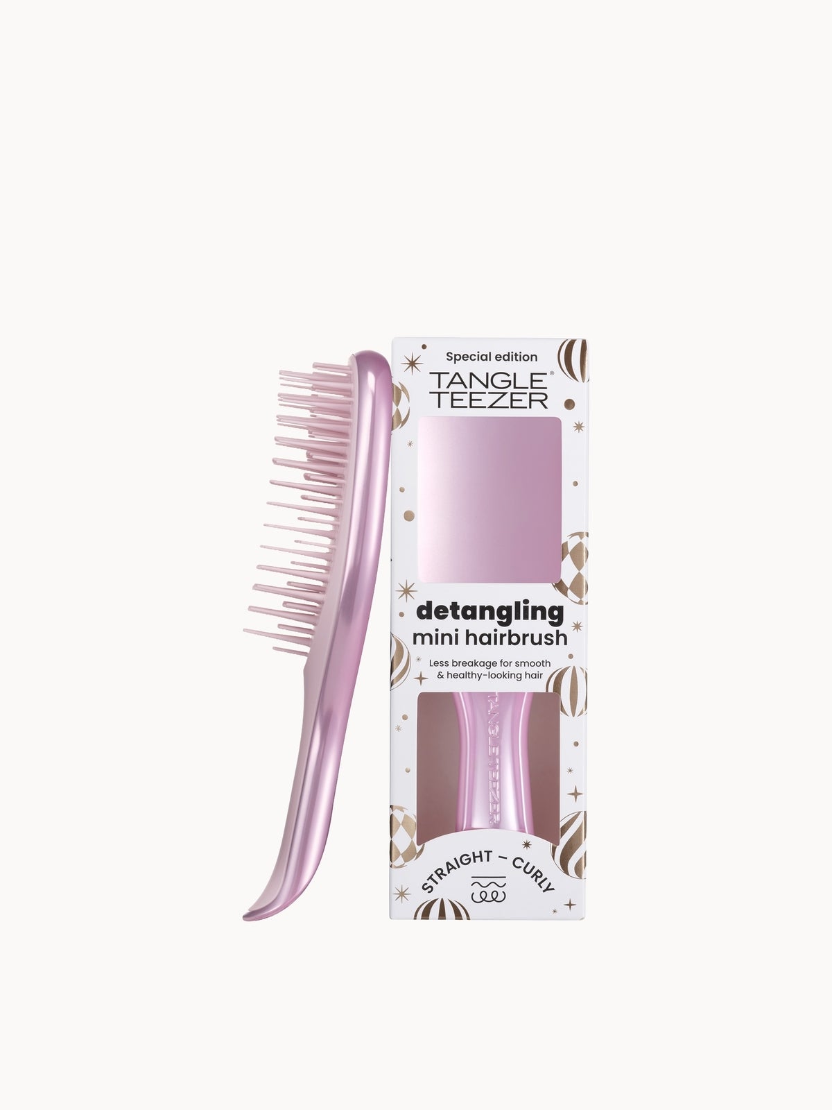 Tangle Teezer Mini Ultimate Detangler Holiday 2026 Chrome - Satin Pink