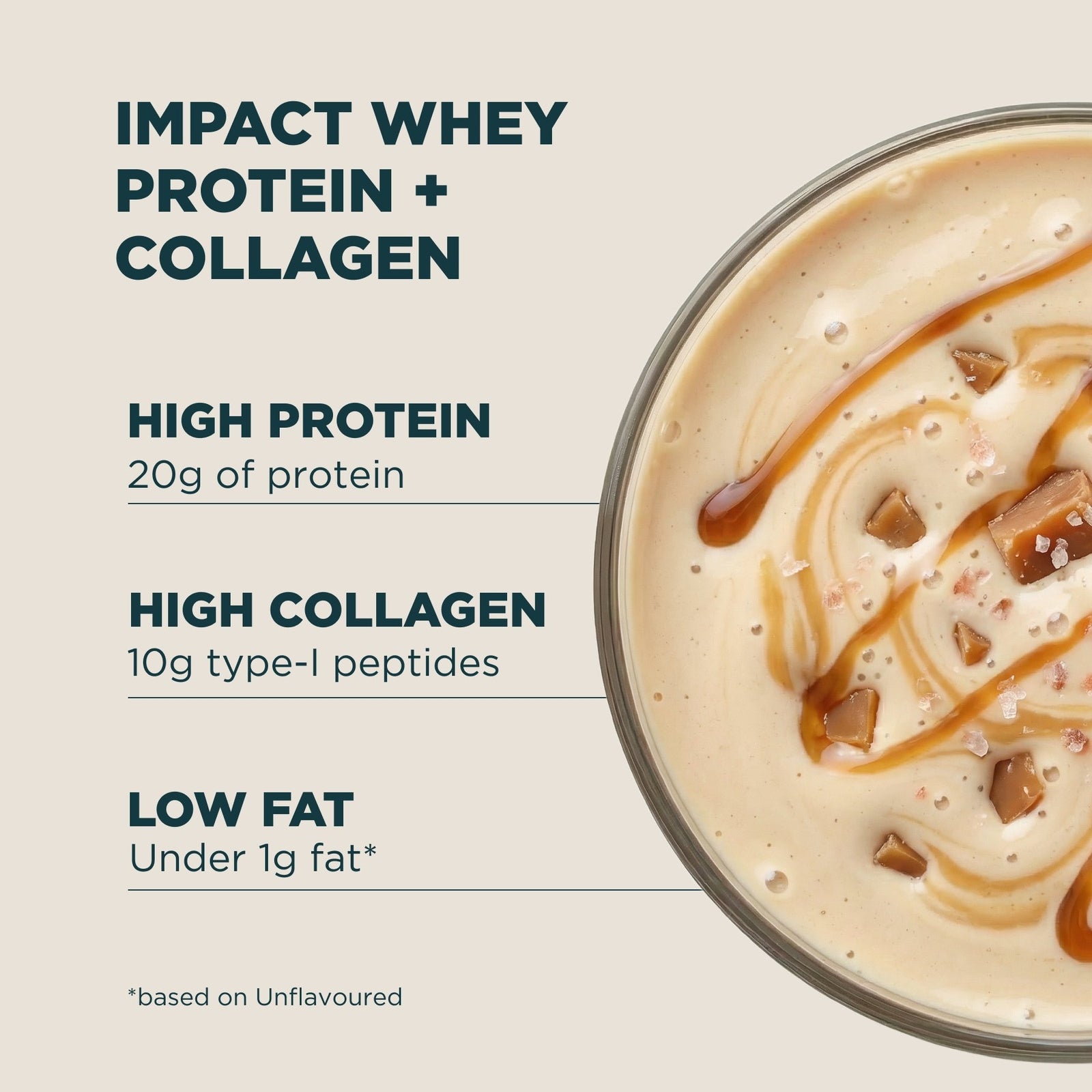 Myprotein Impact Whey Protein Powder - 2250g - 90servings - Salted Caramel (+Collagen)
