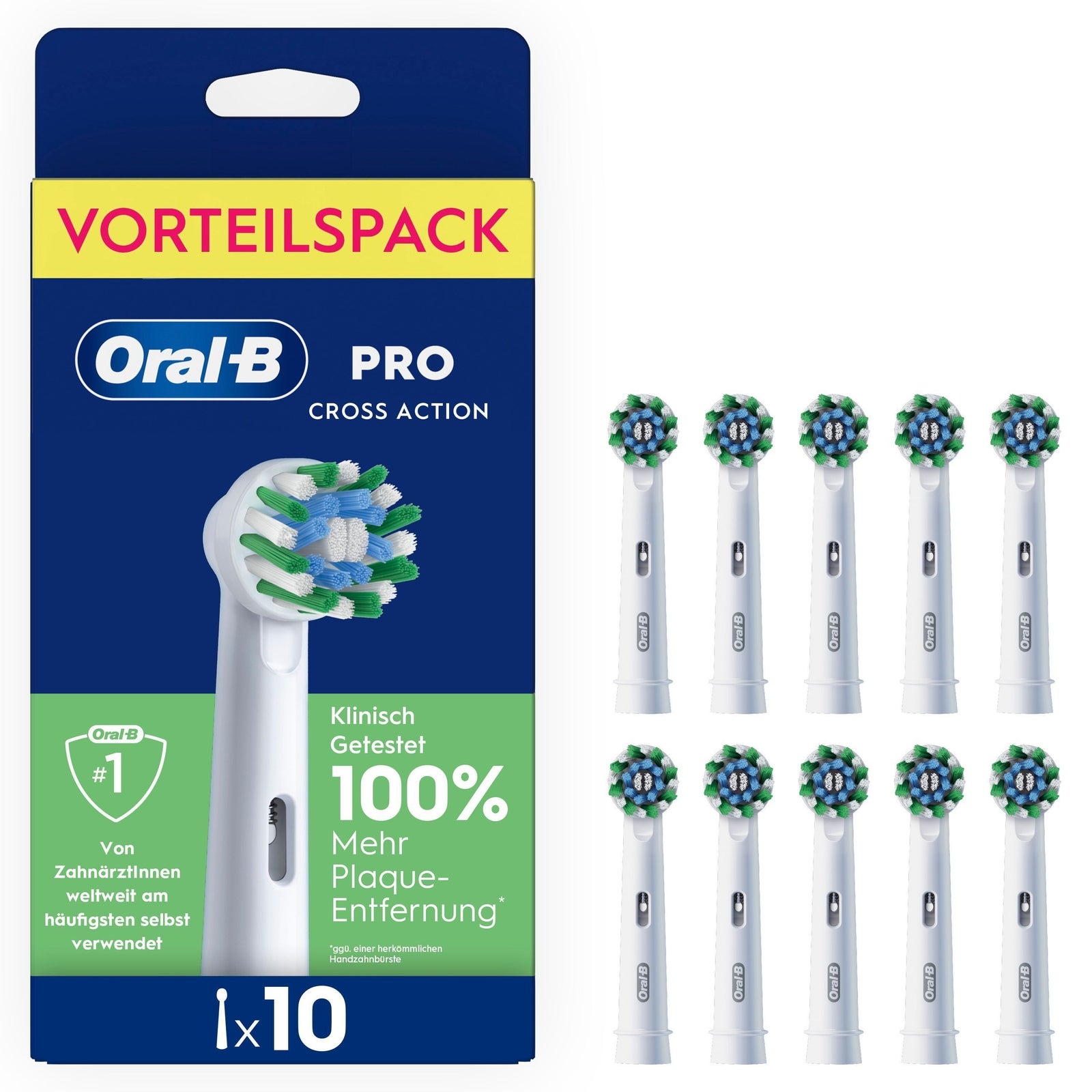 Oral-B Weiss Zahnbürstenkopf, Pro Crossaction (10X) - Bild 4
