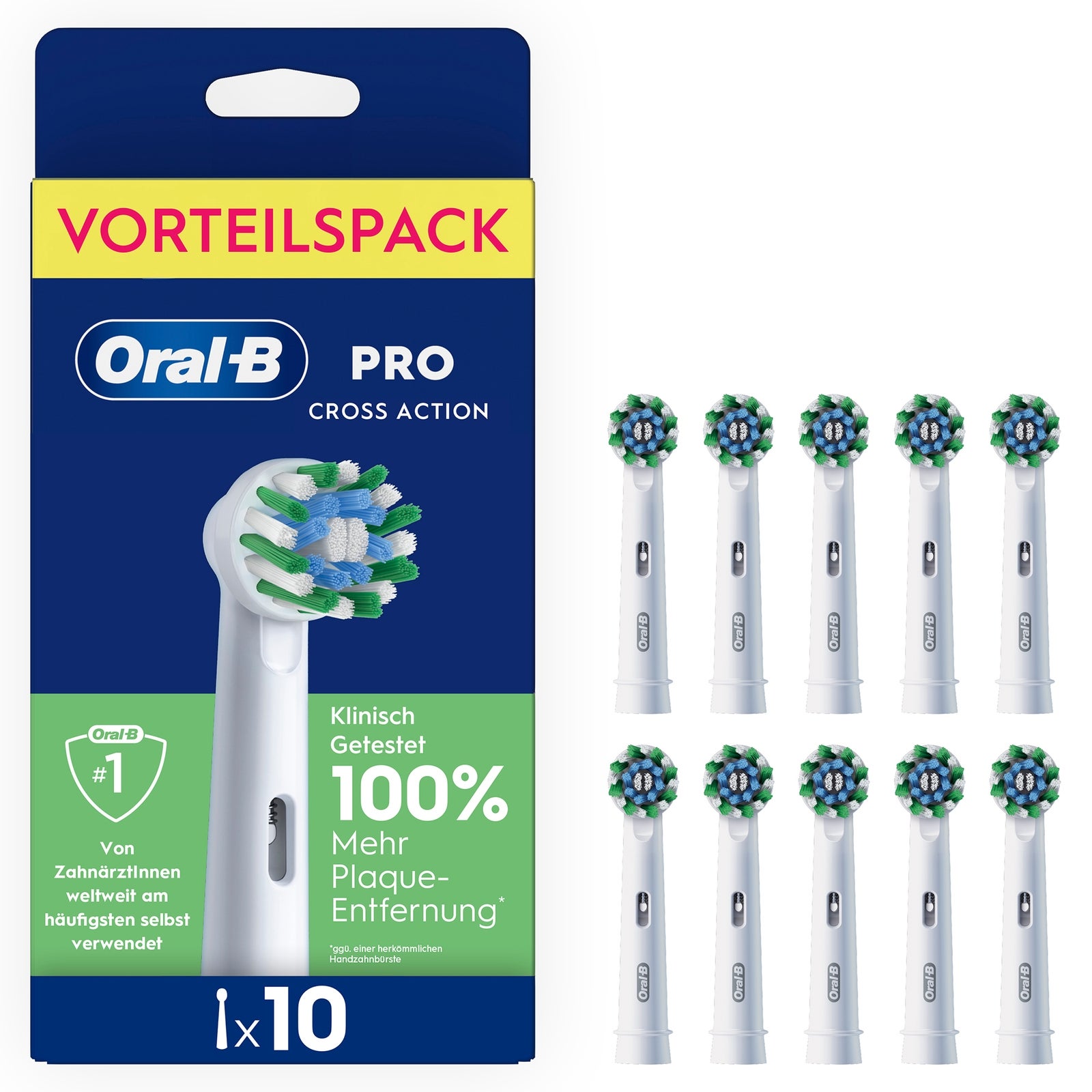 Oral-B Weiss Zahnbürstenkopf, Pro Crossaction (10X) - Bild 5