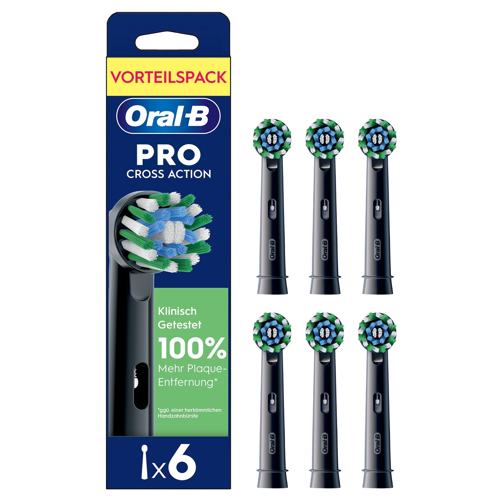 Oral-B Pro CrossAction Aufsteckbürsten schwarz 6 Stück - Bild 5