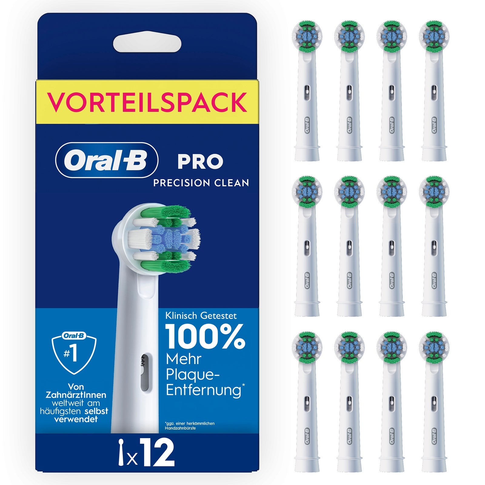 Oral-B Aufsteckbürsten PRO Precision Clean, Weiß, 12 Stück | Original Zahnbürstenaufsatz für Elektrische Zahnbürste, Zahnreinigung für Täglich Frischen Atem - Bild 4