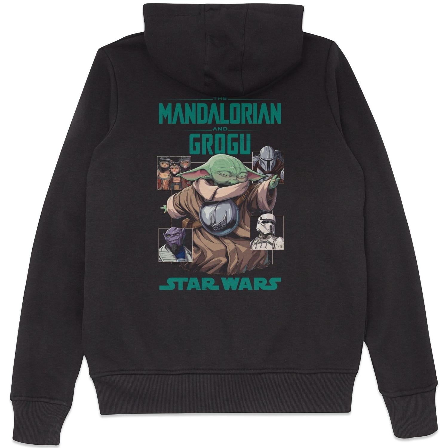 Mandalorian & Grogu Squares Hoodie Black - Xl