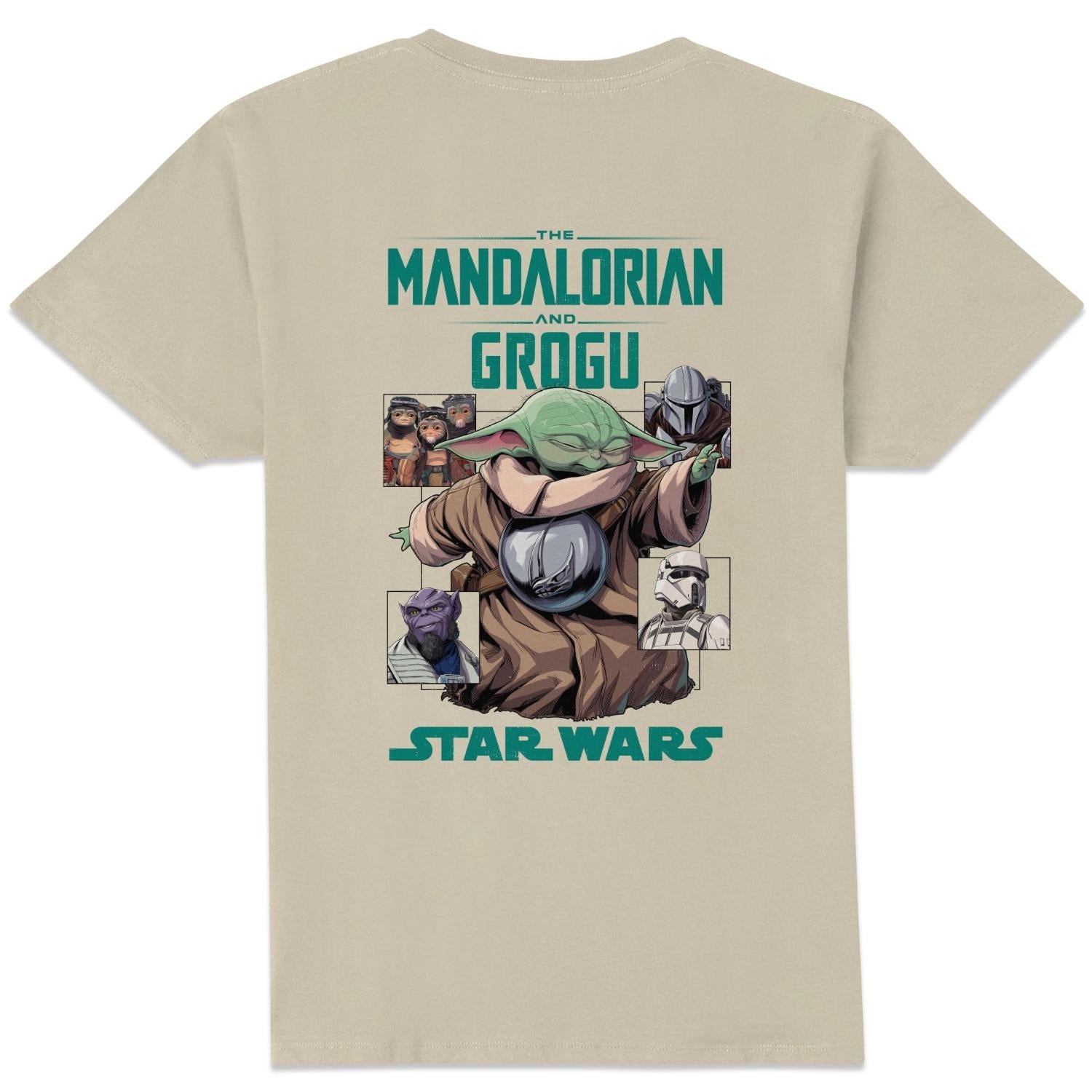 Mandalorian & Grogu Grogu Squares T-Shirt Cream - XXL