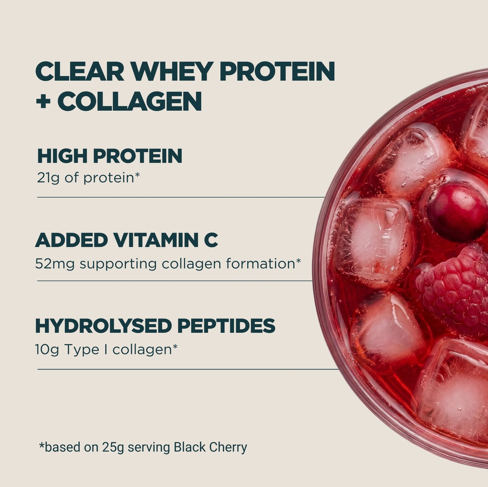 Myprotein Clear Whey Protein + Collagen - 480G - 20servings - Cranberry & Raspberry