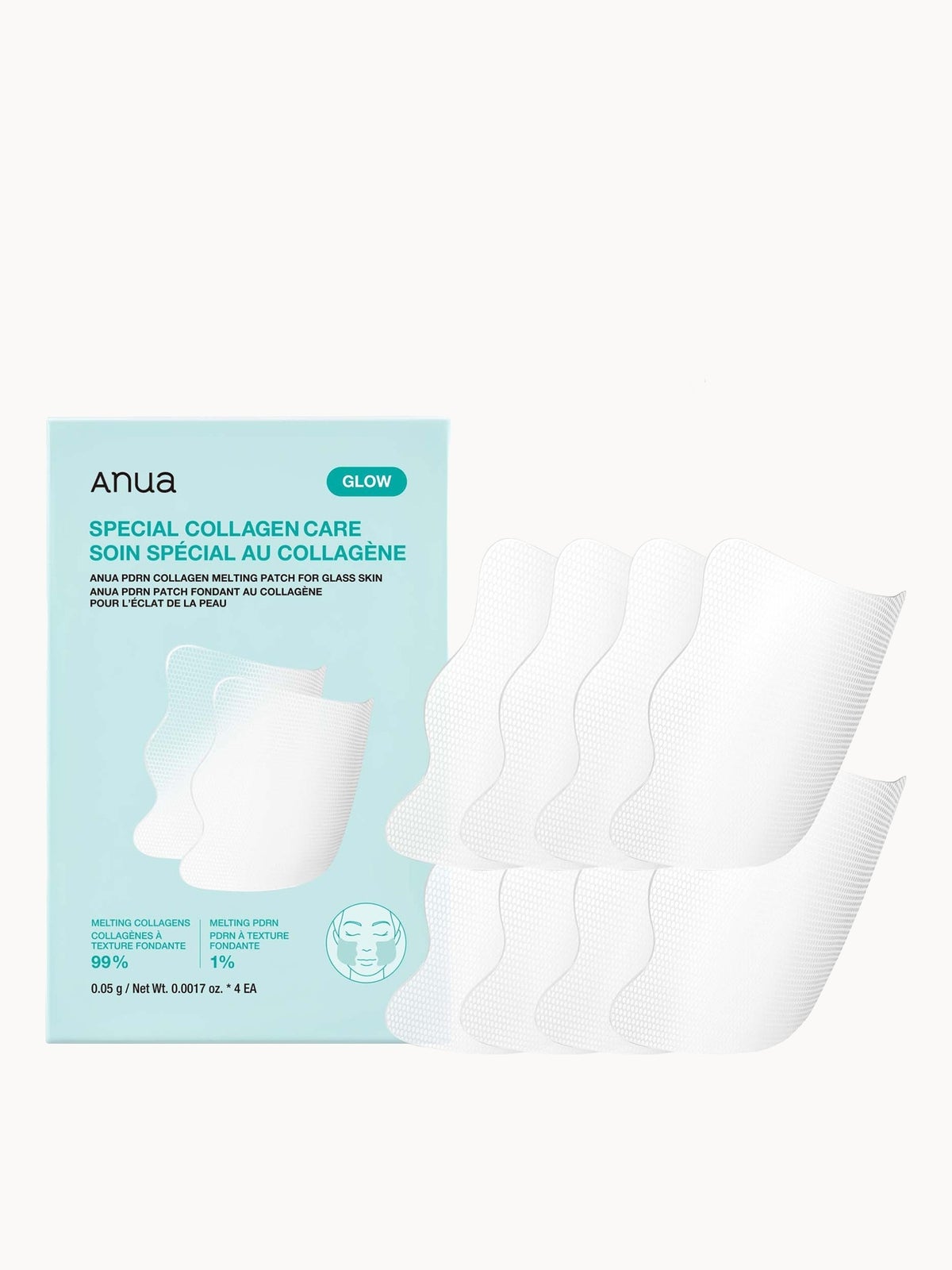 Anua PDRN Collagen Melting Patch For Glass Skin (4 Pack) 2