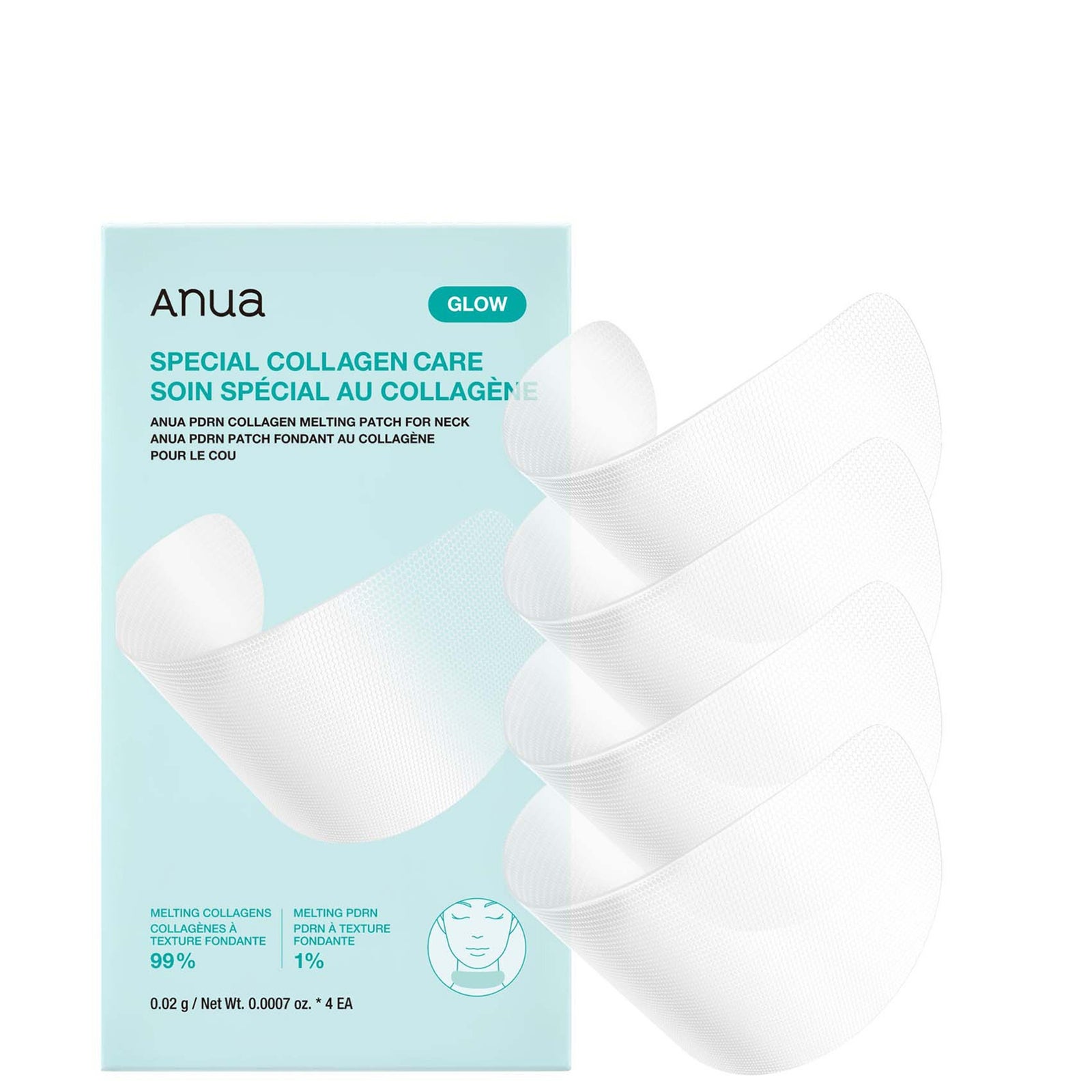 Anua PDRN Collagen Melting Patch For Neck (4 Pack)
