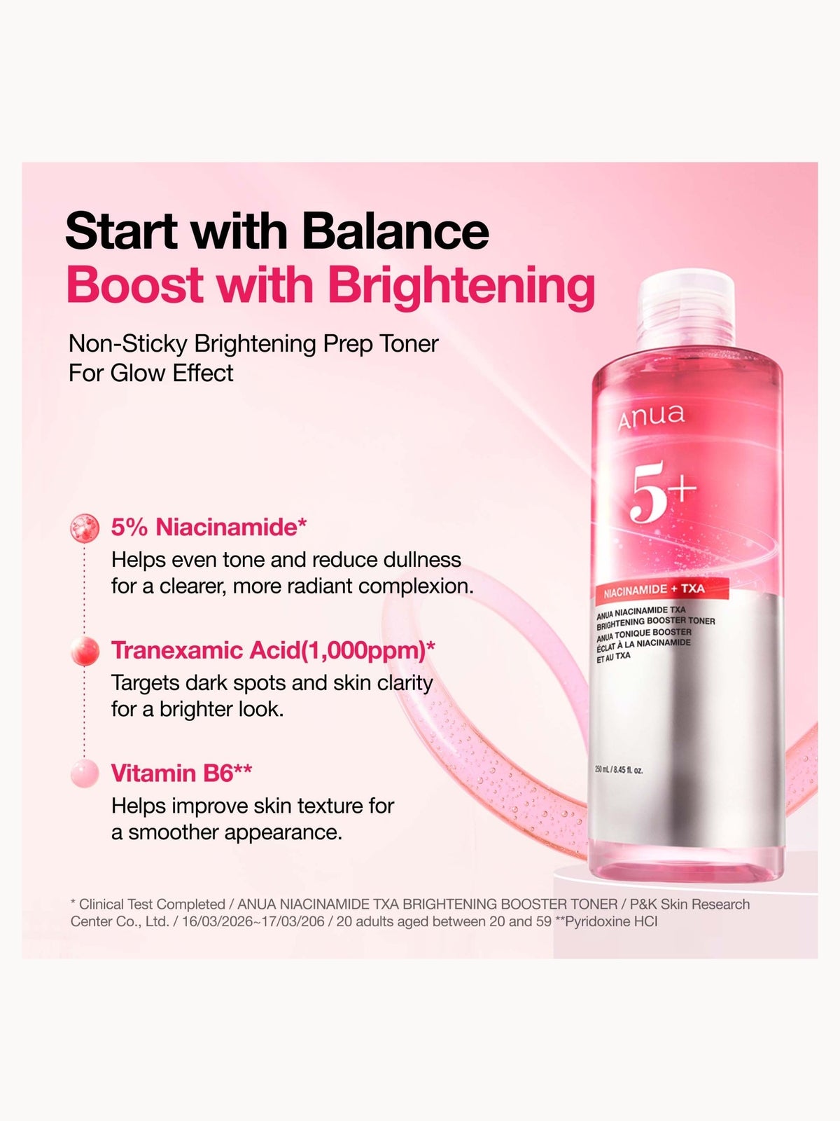 Anua Niacinamide 5 TXA Brightening Booster Toner 250ml 3