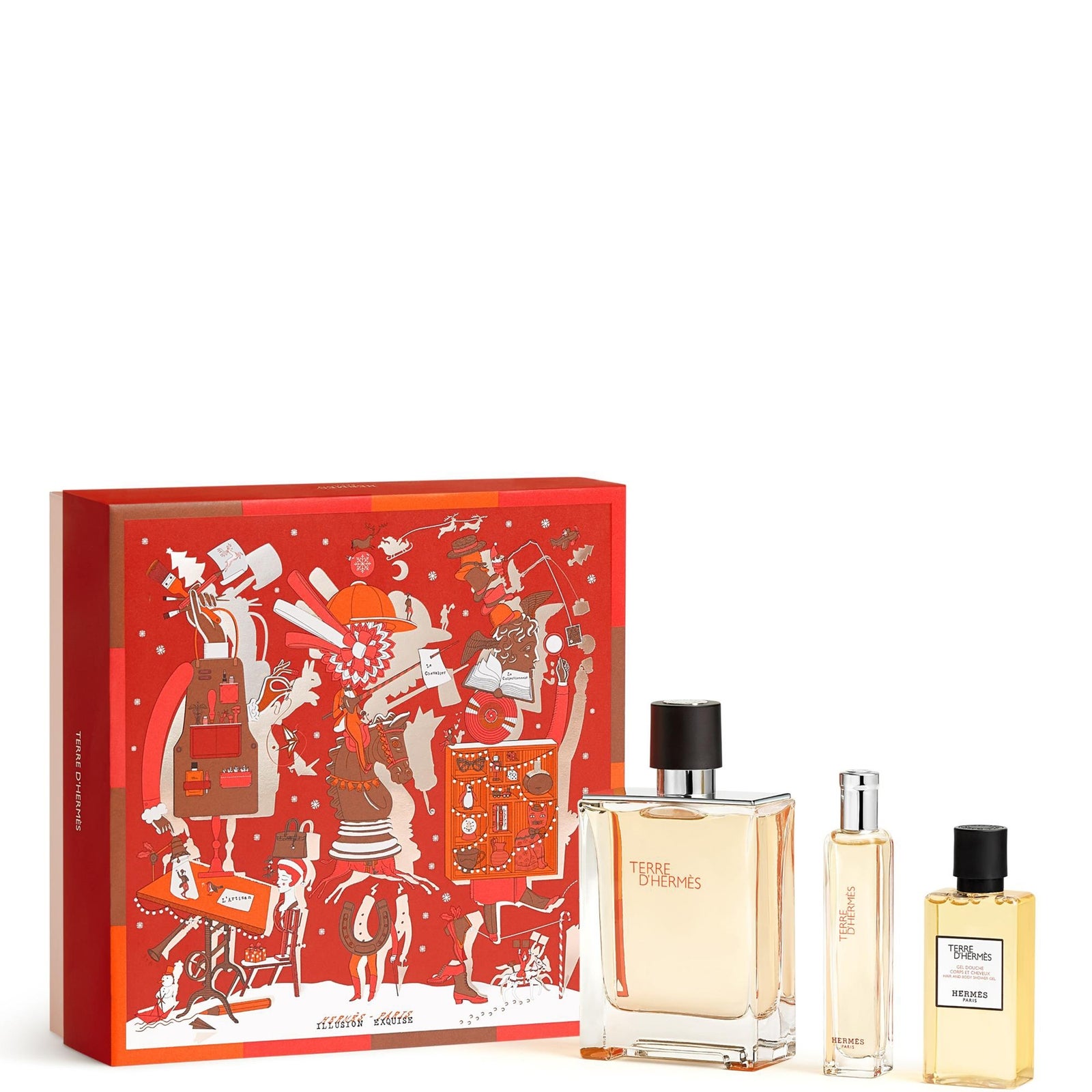 Hermès - Terre D'hermès - Coffret - Eau De Toilette + Format Voyage + Gel Douche Pour Le Corps Et Les Cheveux
