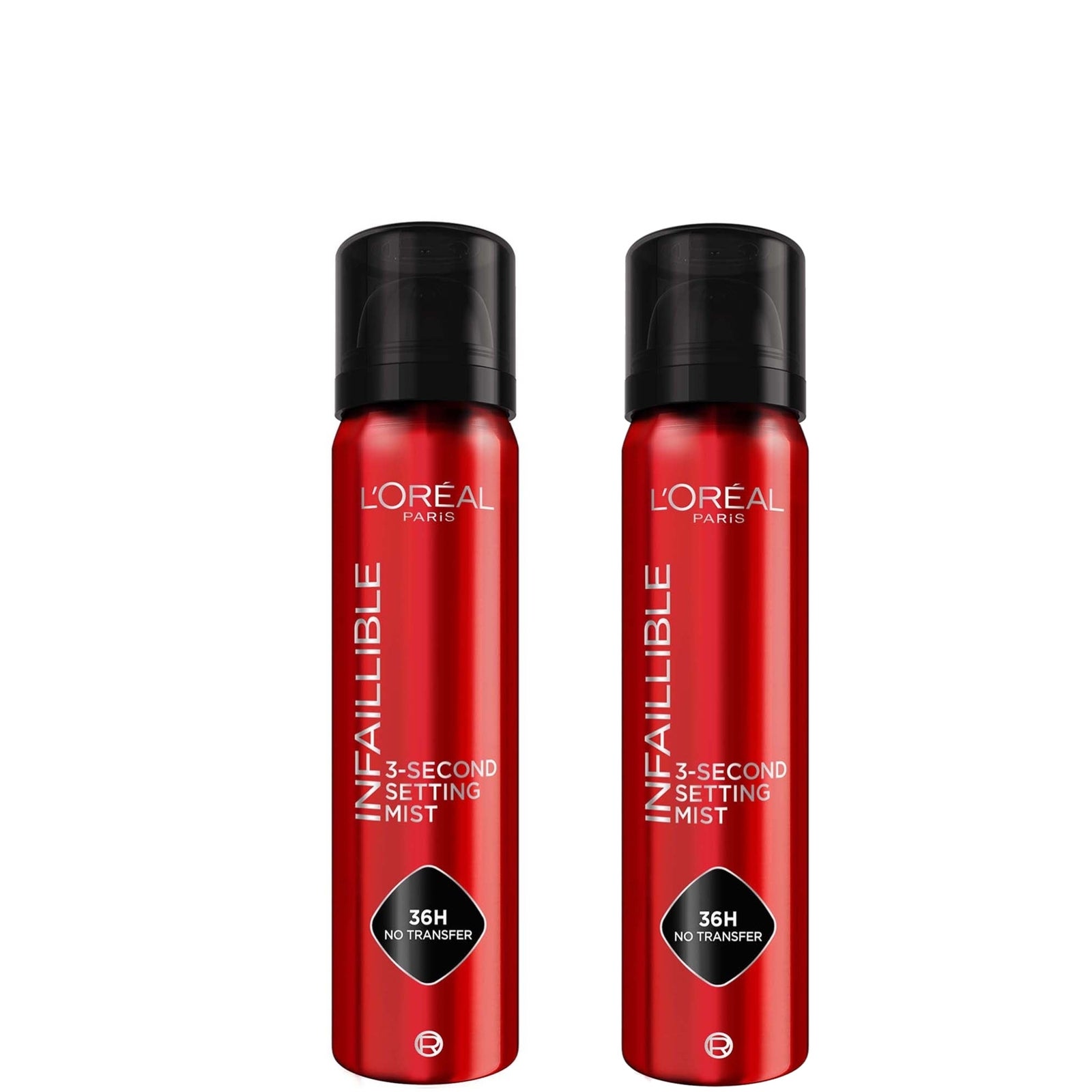 L'Oreal Paris Infallible 3-Second Setting Spray 75ml Duo Set