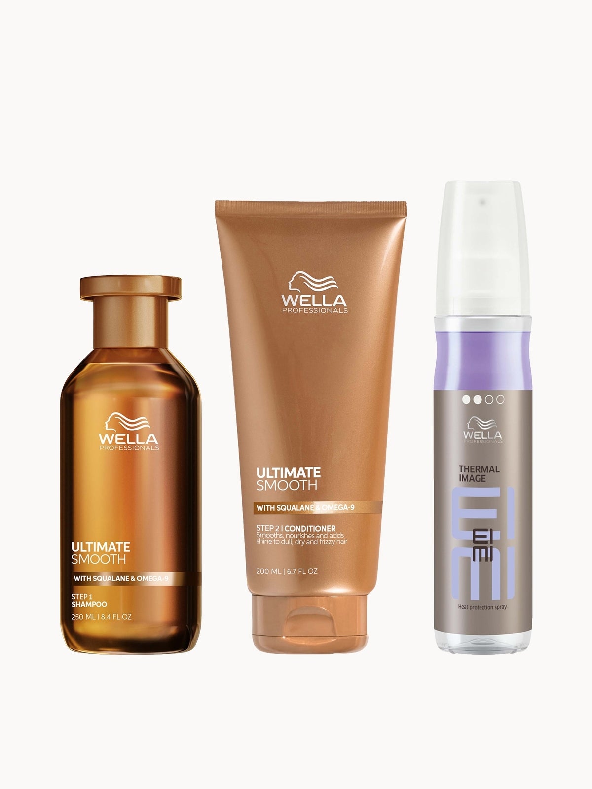 Ultimate Smooth Shampoo, Conditioner and EIMI Thermal Image Heat Protection Spray
