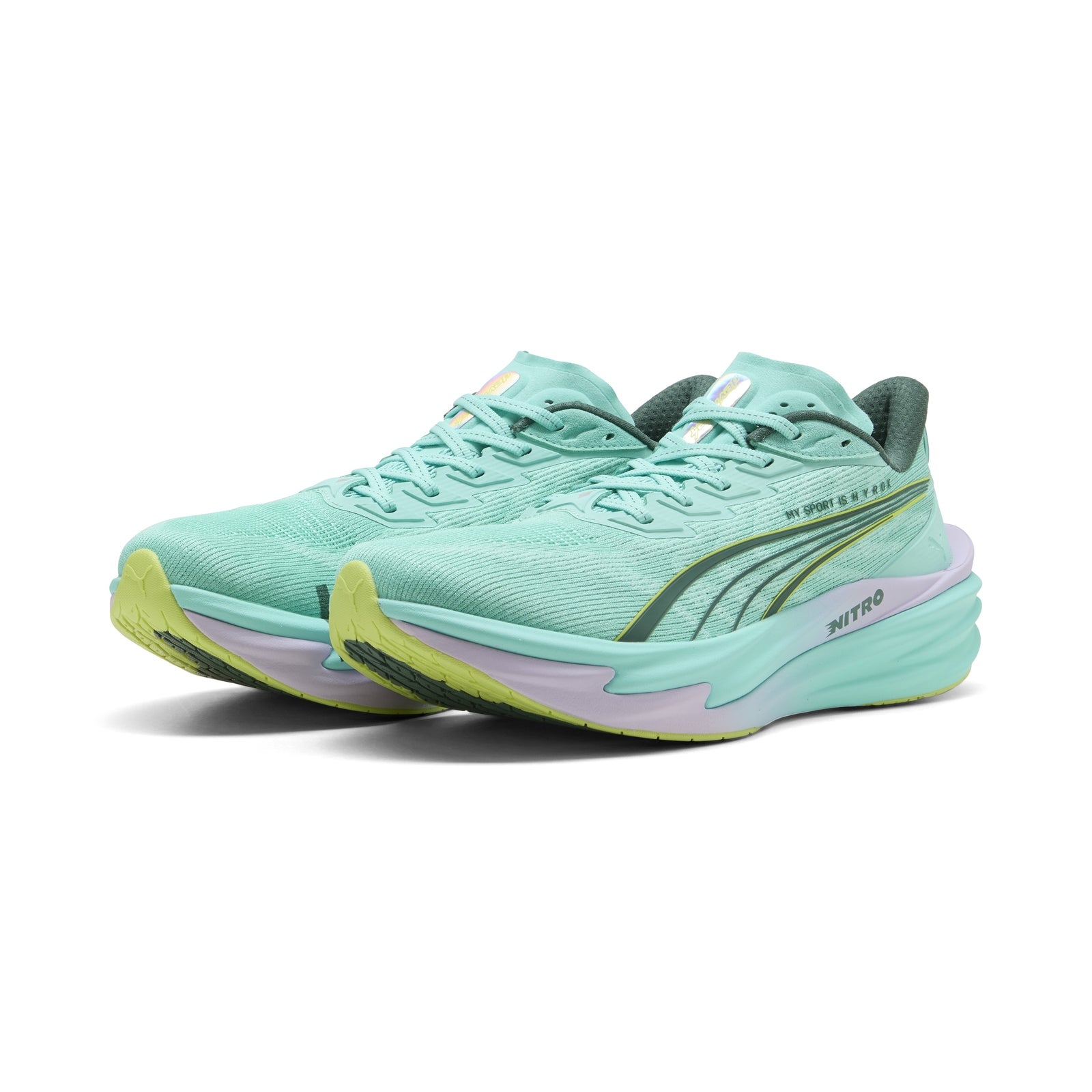 PUMA X HYROX Homme Deviate Nitro 4 Trainers - Intense Mint/Light Lavender