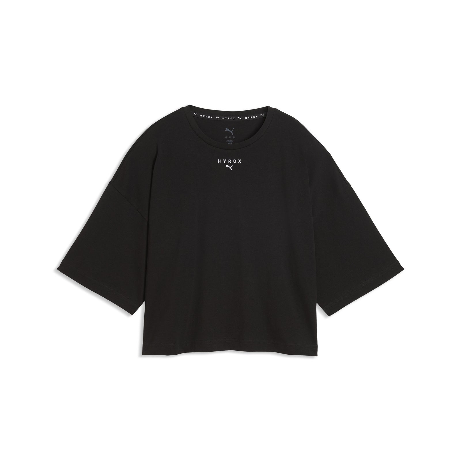 PUMA X HYROX Women's Cropped Lifestyle Tee - Puma Black - XS