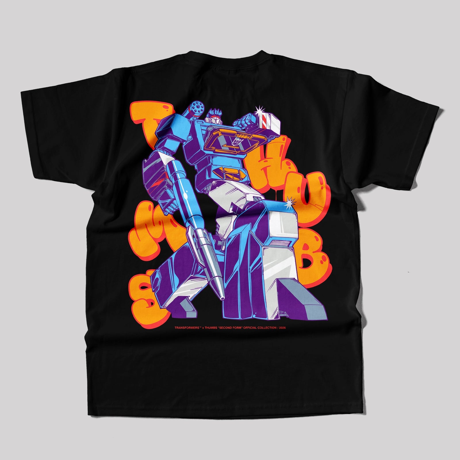 Transformers x THUMBS Soundwave Aerosol T - shirt Black