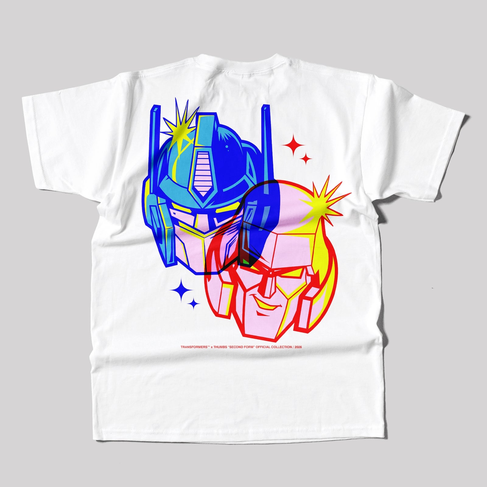 Transformers x THUMBS 3D Overlay T - shirt White
