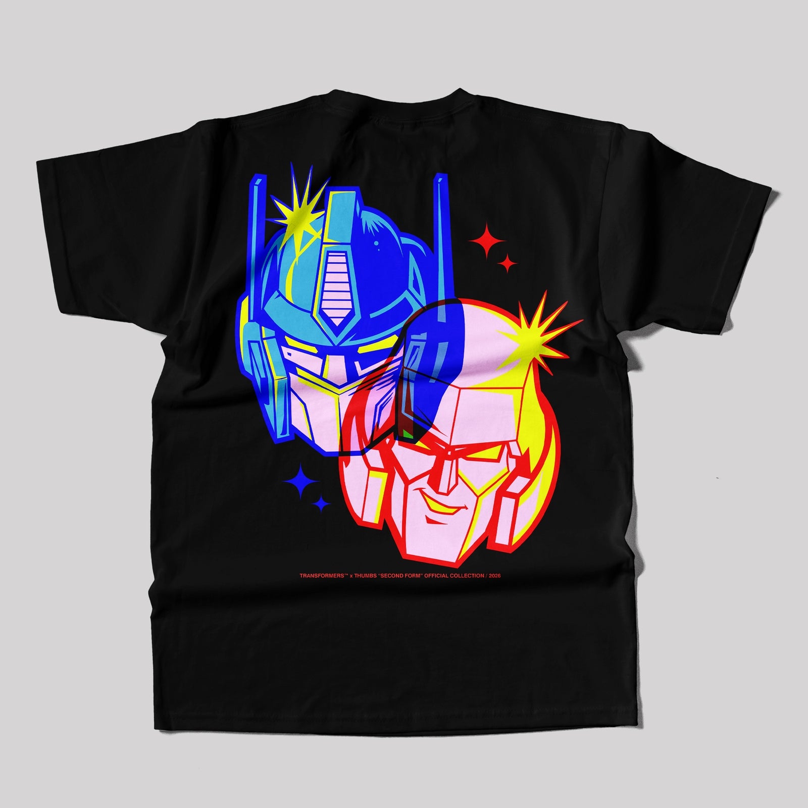 Transformers x THUMBS 3D Overlay T - shirt Black