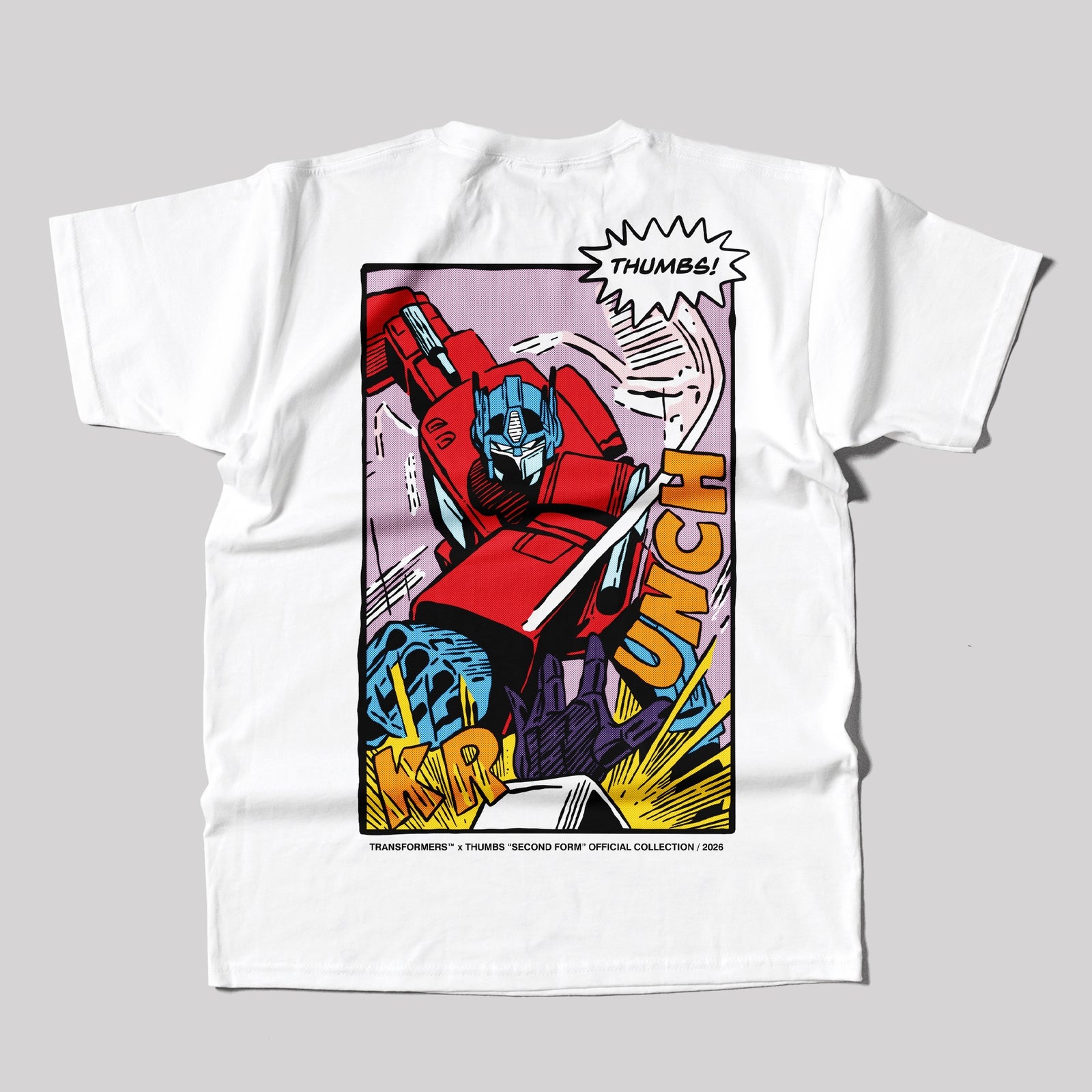 Transformers x THUMBS Zavvi Exclusive Optimus Prime Comic T - shirt White