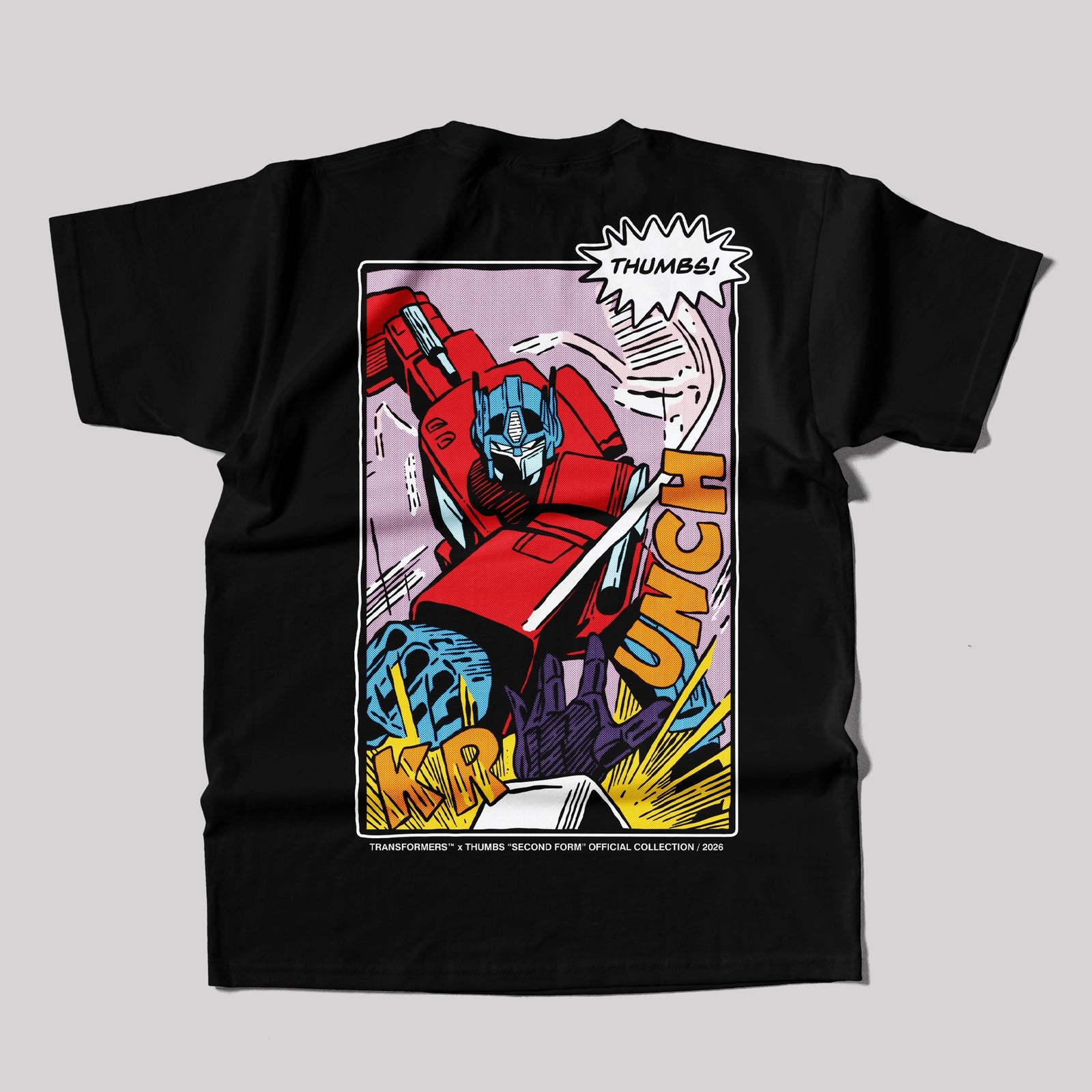 Transformers x THUMBS Zavvi Exclusive Optimus Prime Comic T - shirt Black